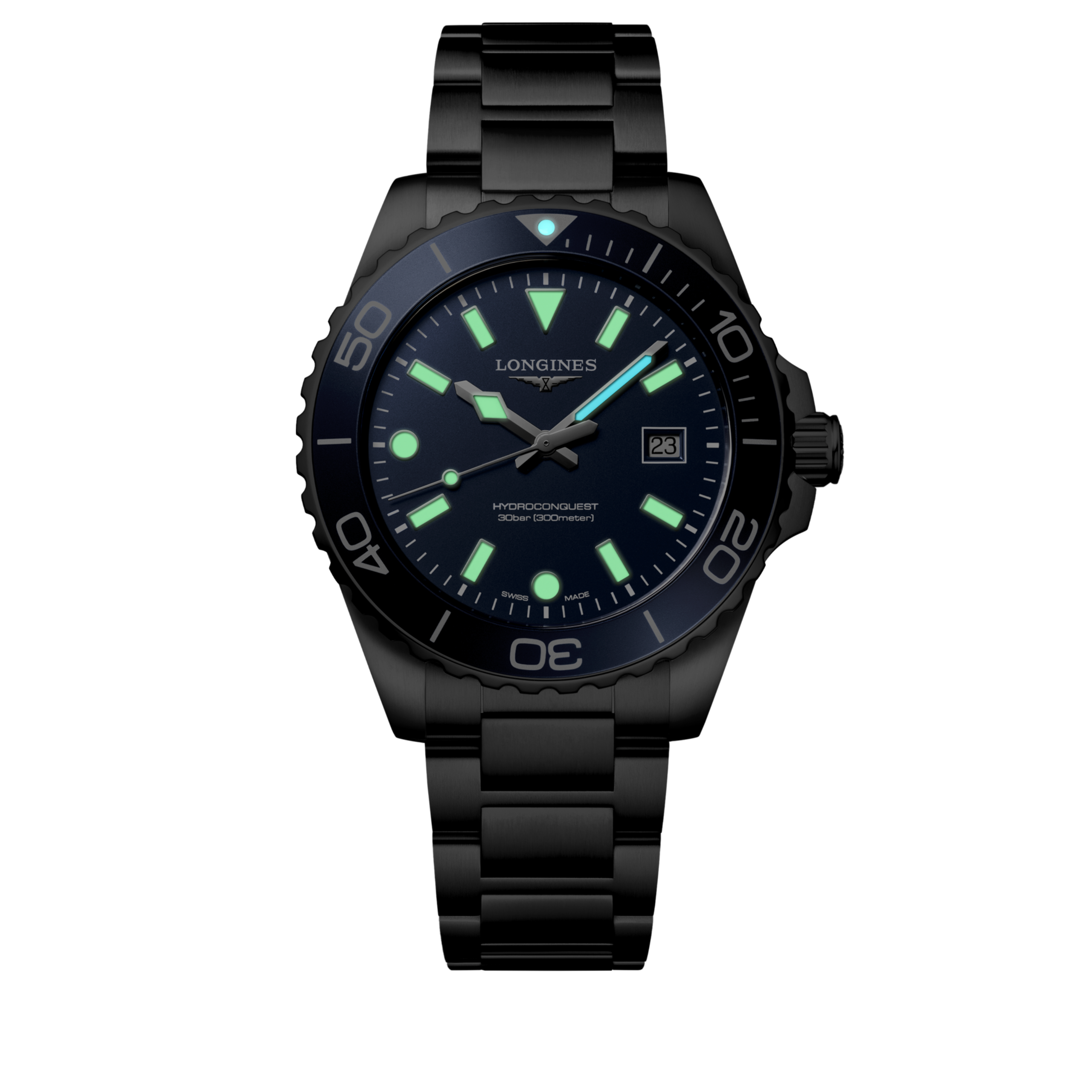 Longines HydroConquest L3.769.4.96.6 Men's Quartz Watch Blue Dial