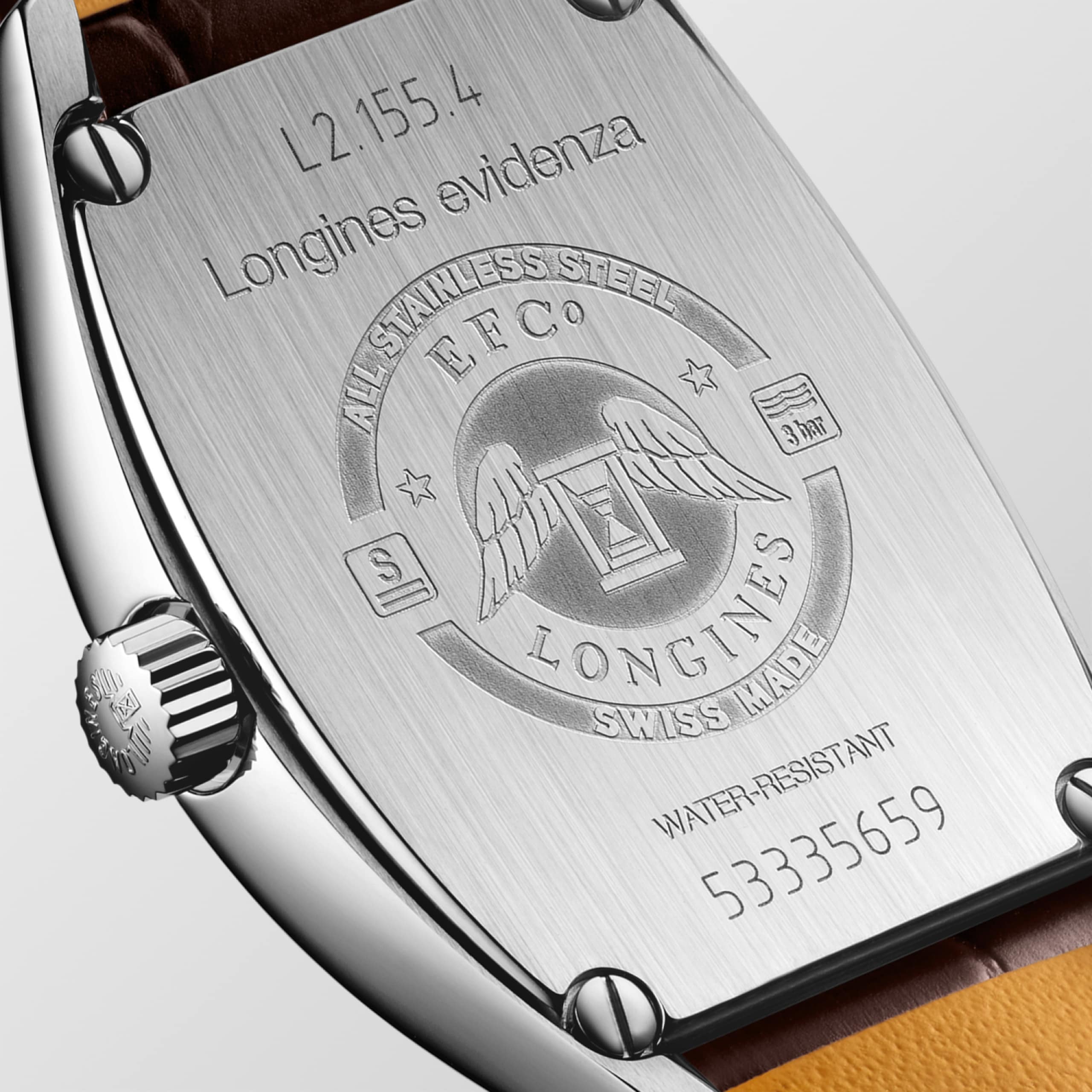 Longines Evidenza Quartz Watch 26mm Opaline Ivory Brown Alligator Strap