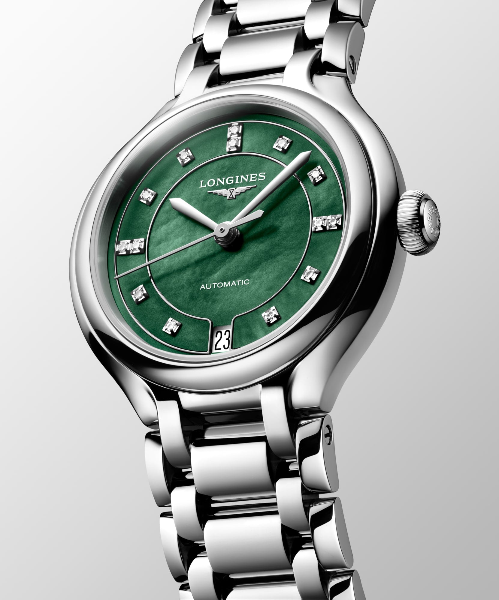 Longines PrimaLuna L8.124.4.07.6 Automatic Watch Green Dial