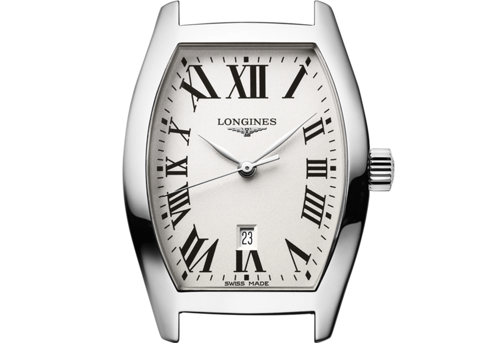 Longines Evidenza Quartz Watch 26mm Opaline Ivory Brown Alligator Strap