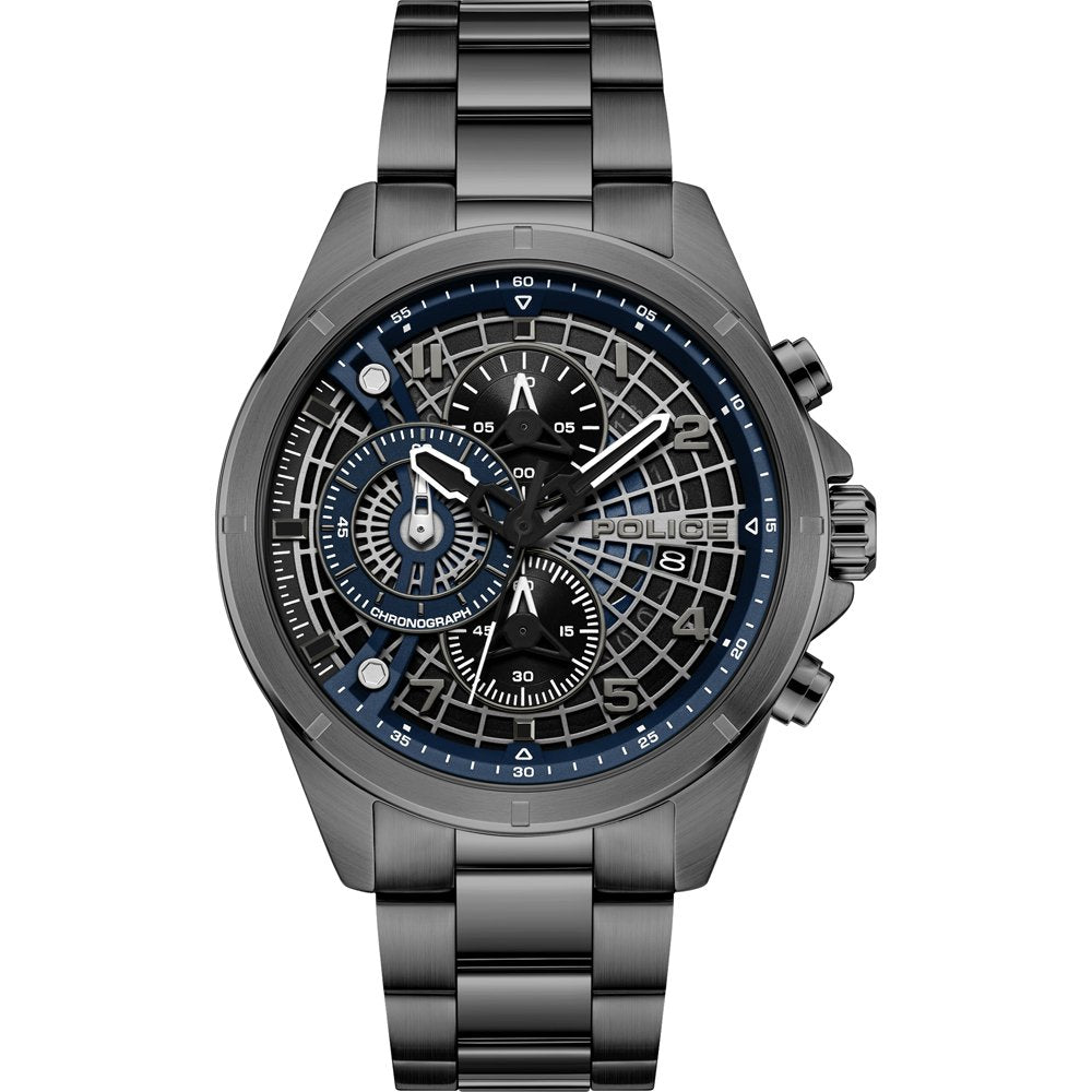 Police Cipher Men's Chronograph Dark Blue Dial Watch PEWGI0000103
