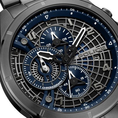 Police Cipher Men's Chronograph Dark Blue Dial Watch PEWGI0000103