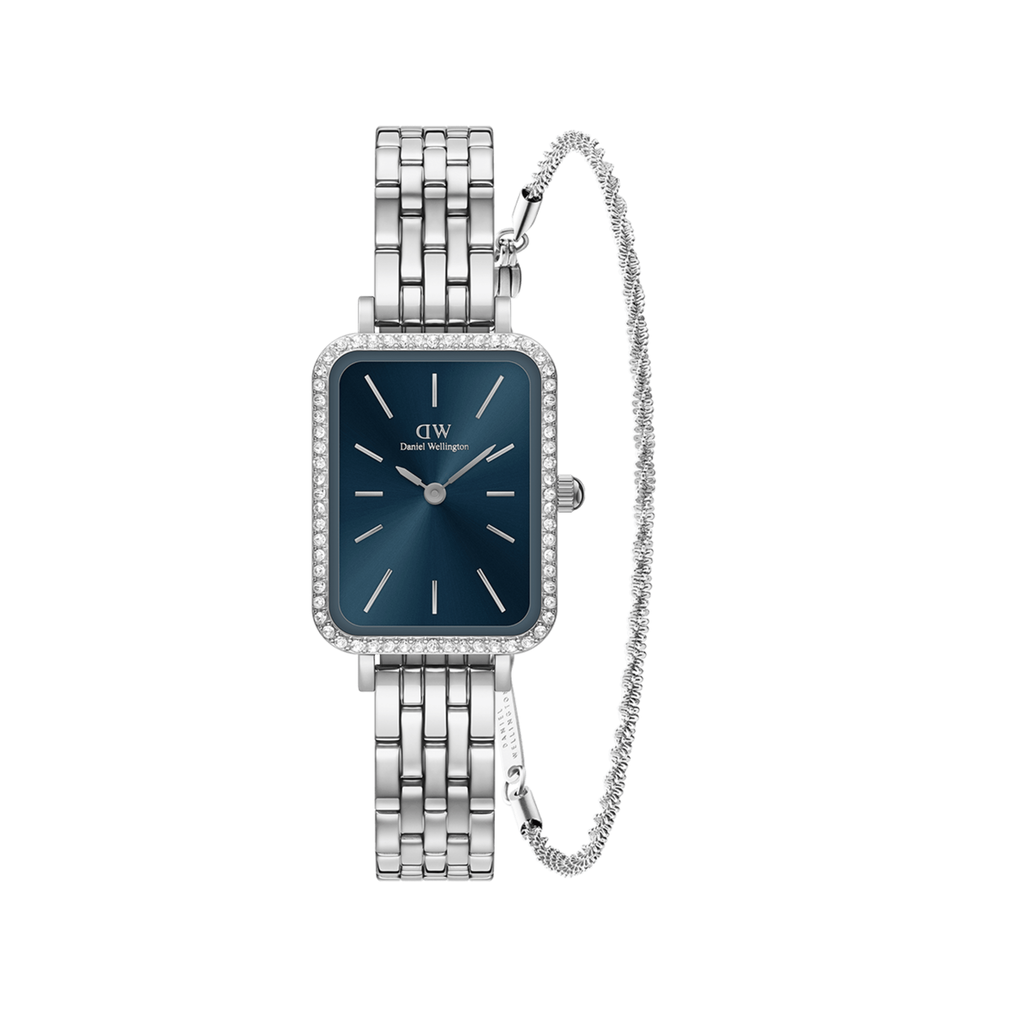 Daniel Wellington Bundle : Quadro Lumine Bezel Arctic + Twisted Bracelet S