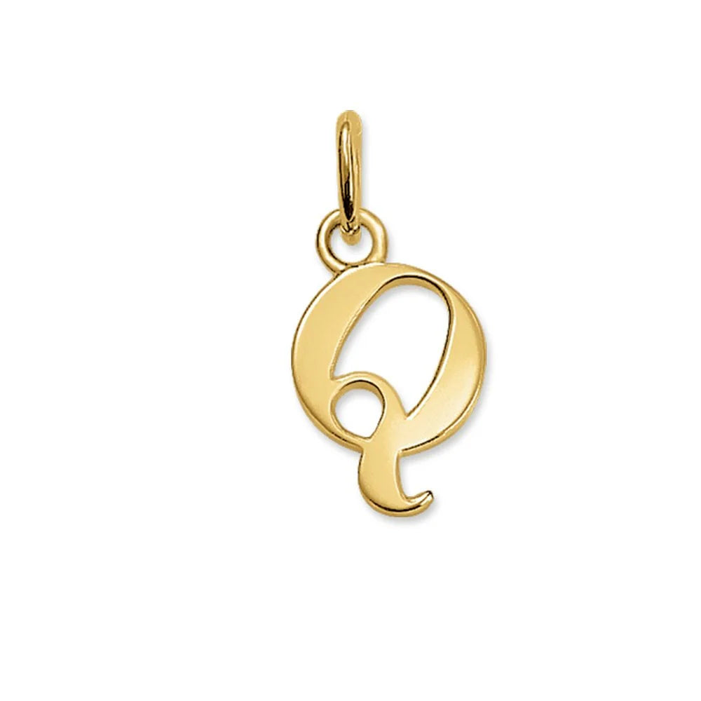 Thomas Sabo STERLING SILVER Gold Plated Letter Q