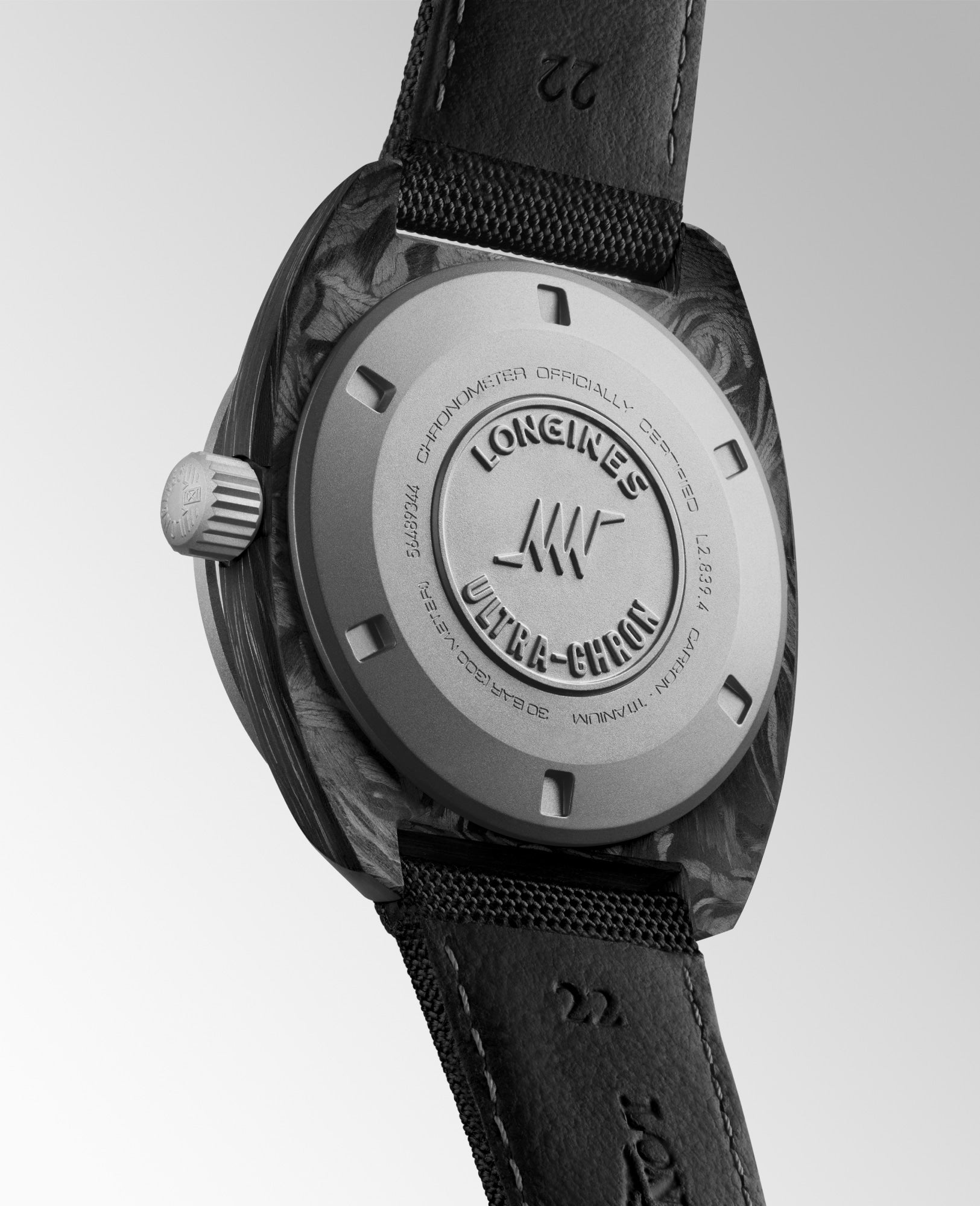 Longines Ultra-Chron L2.839.4.52.2 Men's Automatic Watch Anthracite Dial