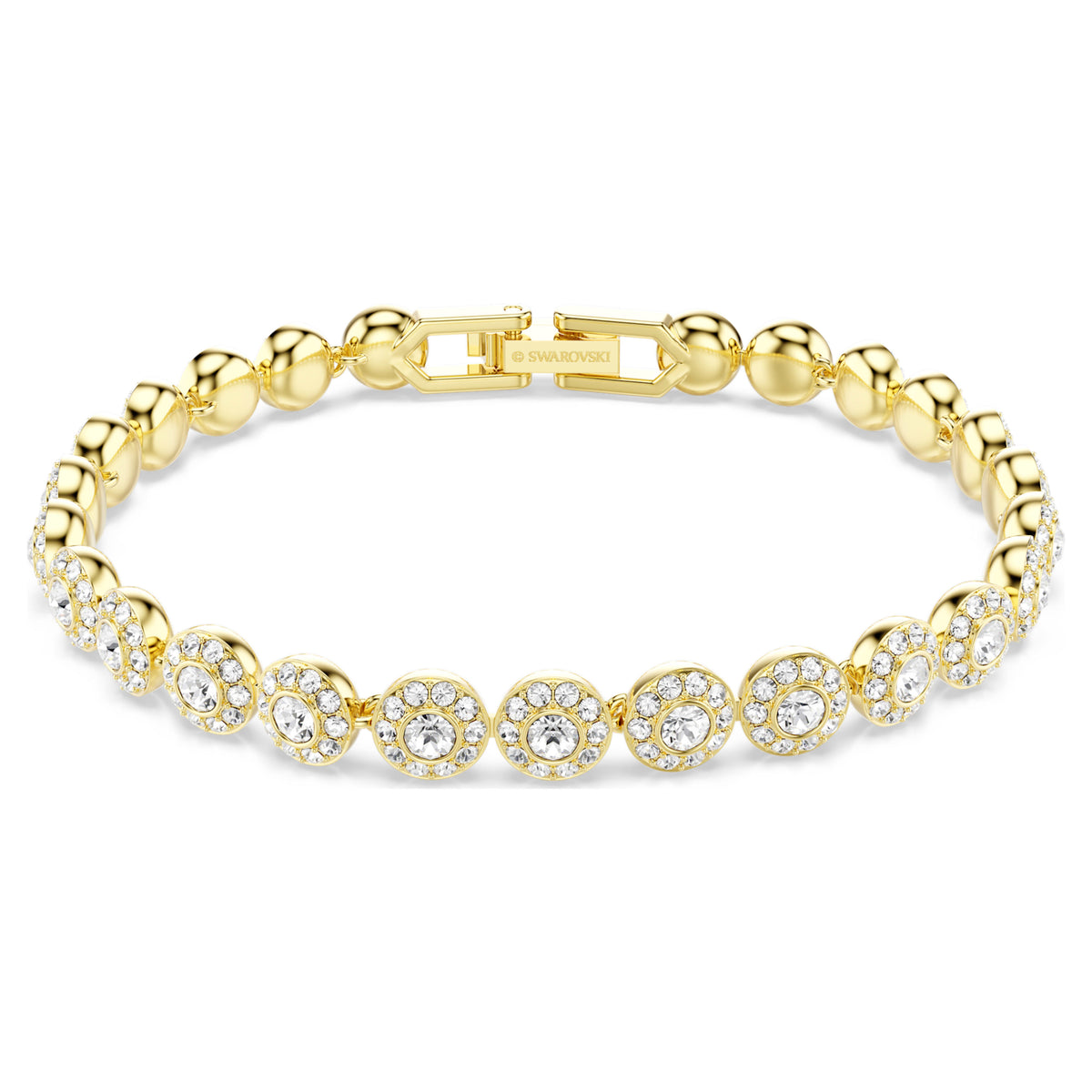 Swarovski Una Angelic Round Cut White 18K Gold Finish Bracelet