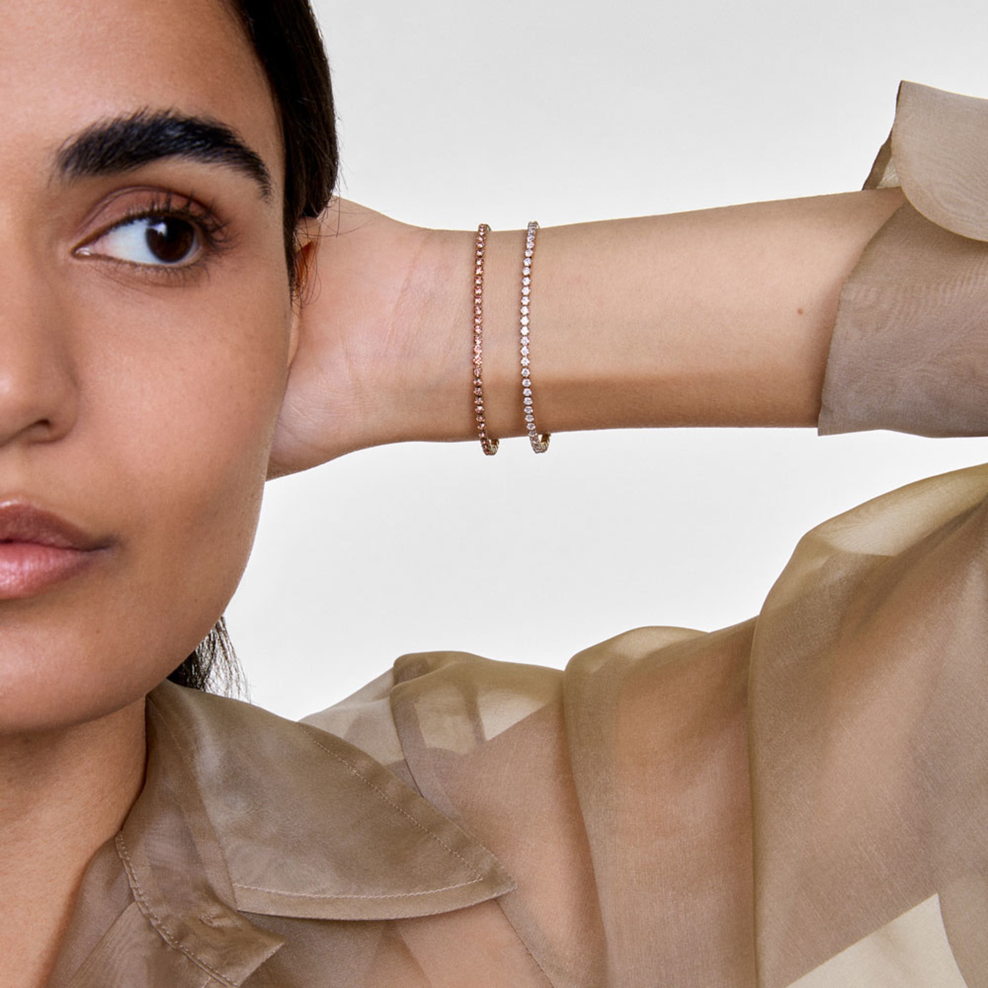 Daniel Wellington Bundle : Tennis Bracelet Apricot Rose Gold Set