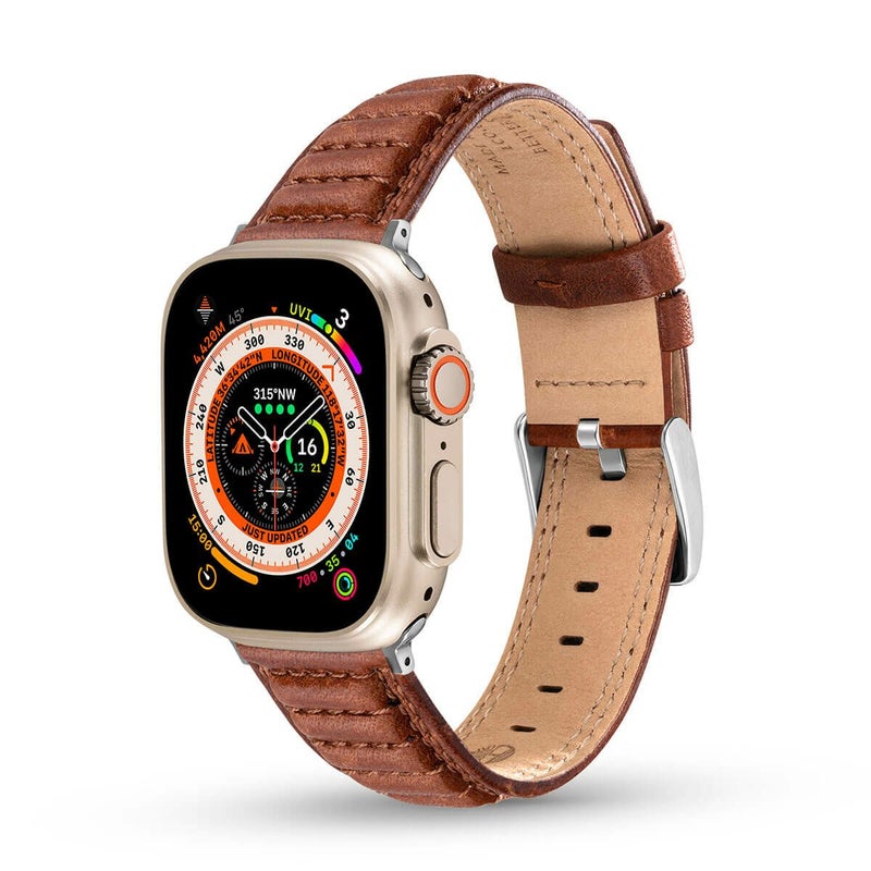Timberland Amoskeag Brown Leather 22mm Apple Watch Band