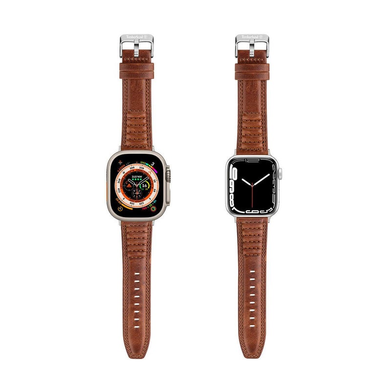 Timberland Amoskeag Brown Leather 22mm Apple Watch Band