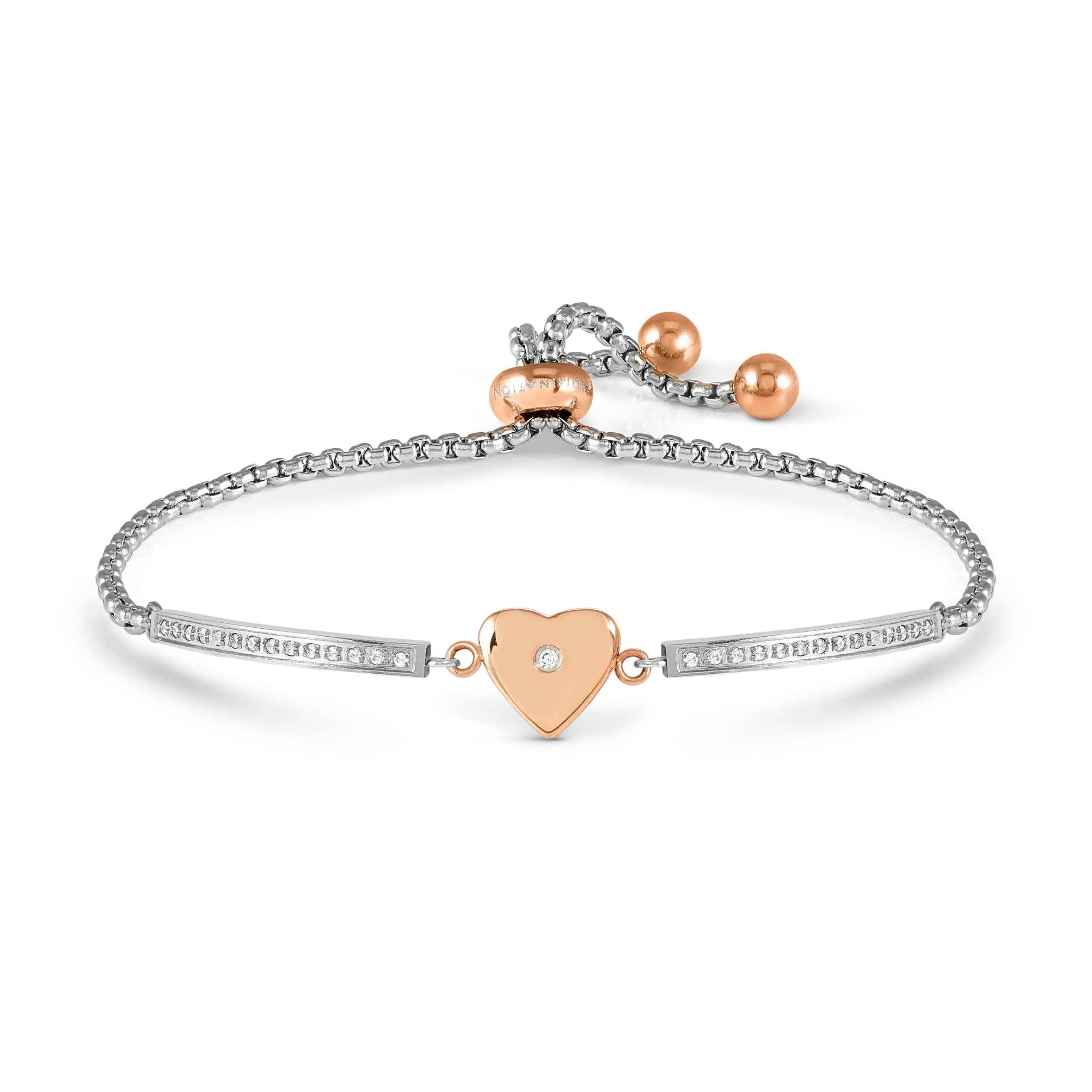 Nomination Milleluci Adjustable Stainless Steel Infinity Heart Bracelet