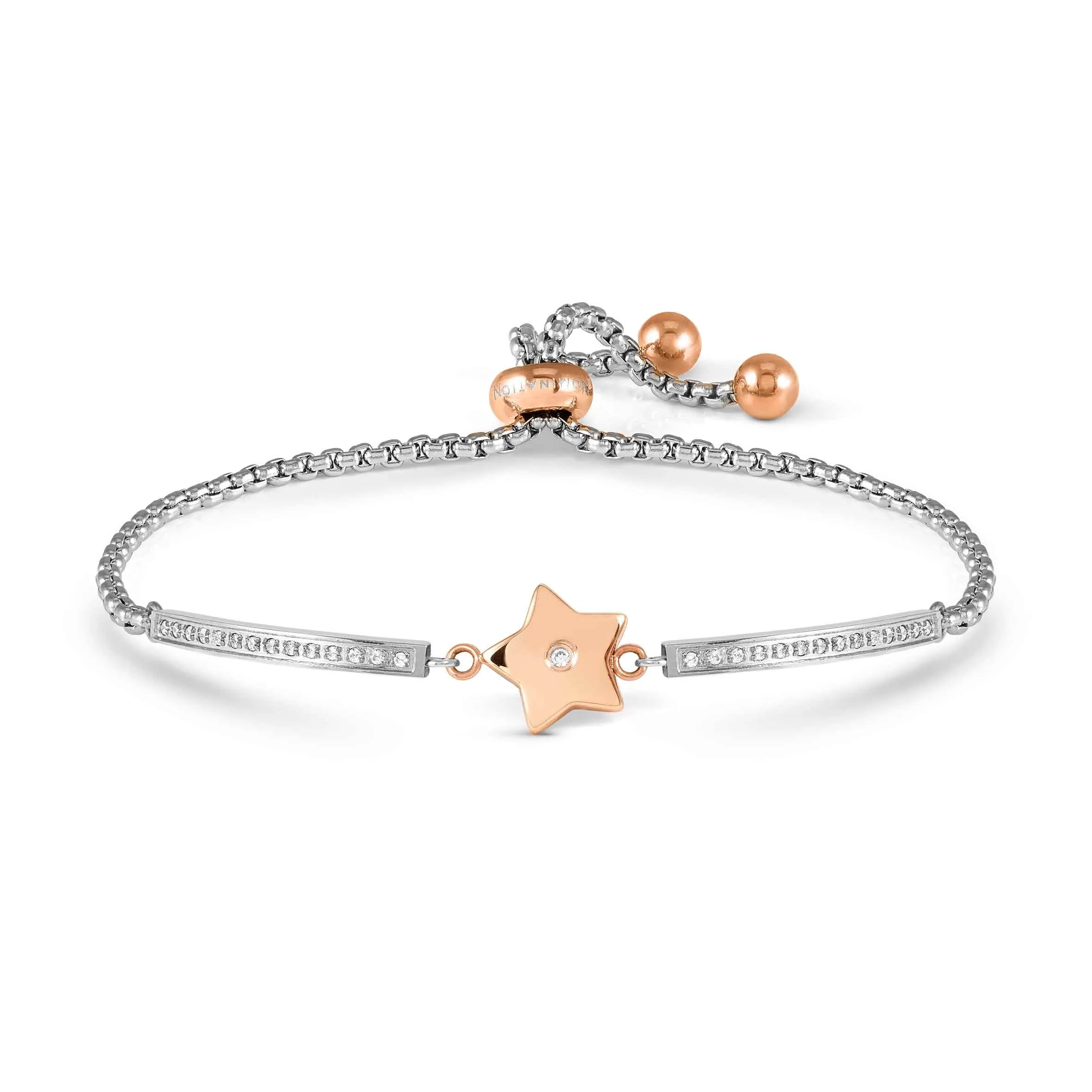 Nomination Shine Bright Milleluci Adjustable Stainless Steel Star Bracelet