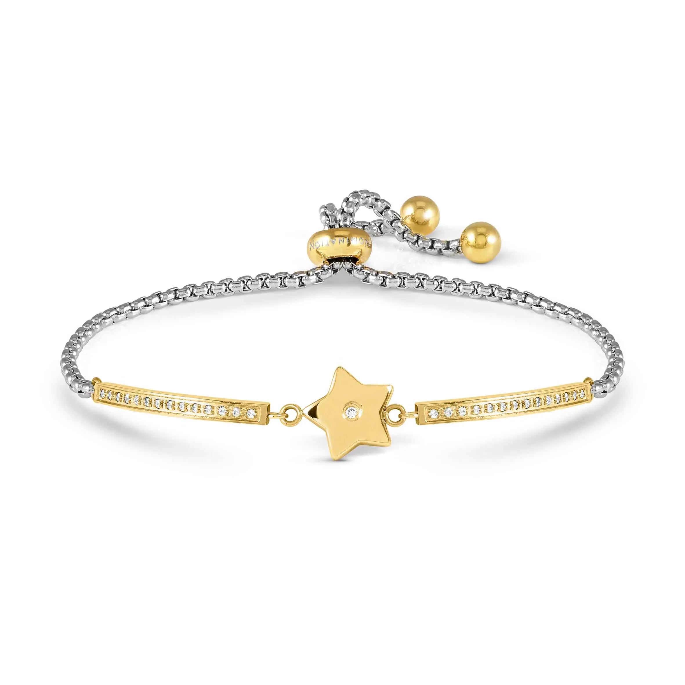 Nomination Shine Bright Milleluci Adjustable Stainless Steel Star Bracelet