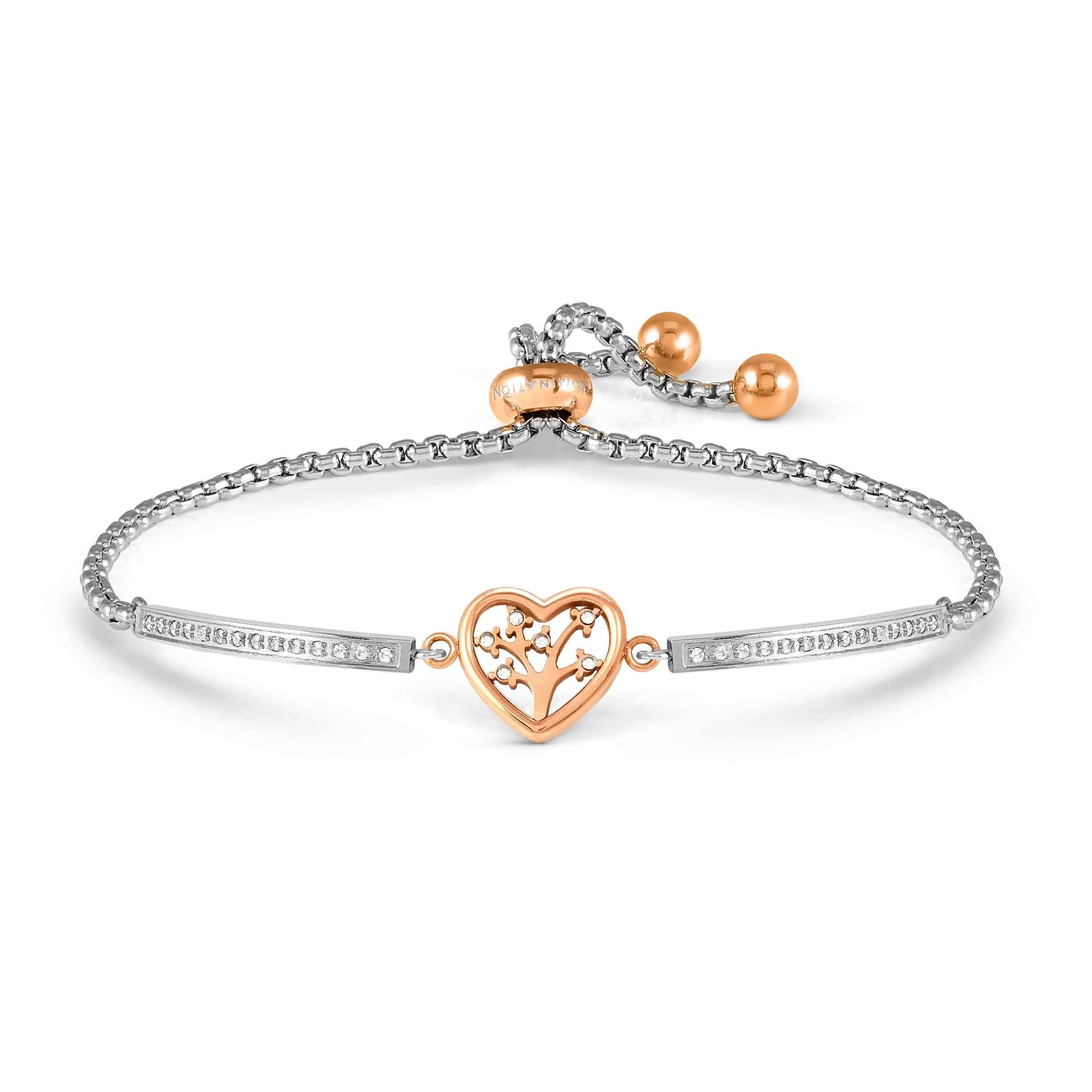Nomination Milleluci Adjustable Stainless-Steel Tree of Life Heart Bracelet