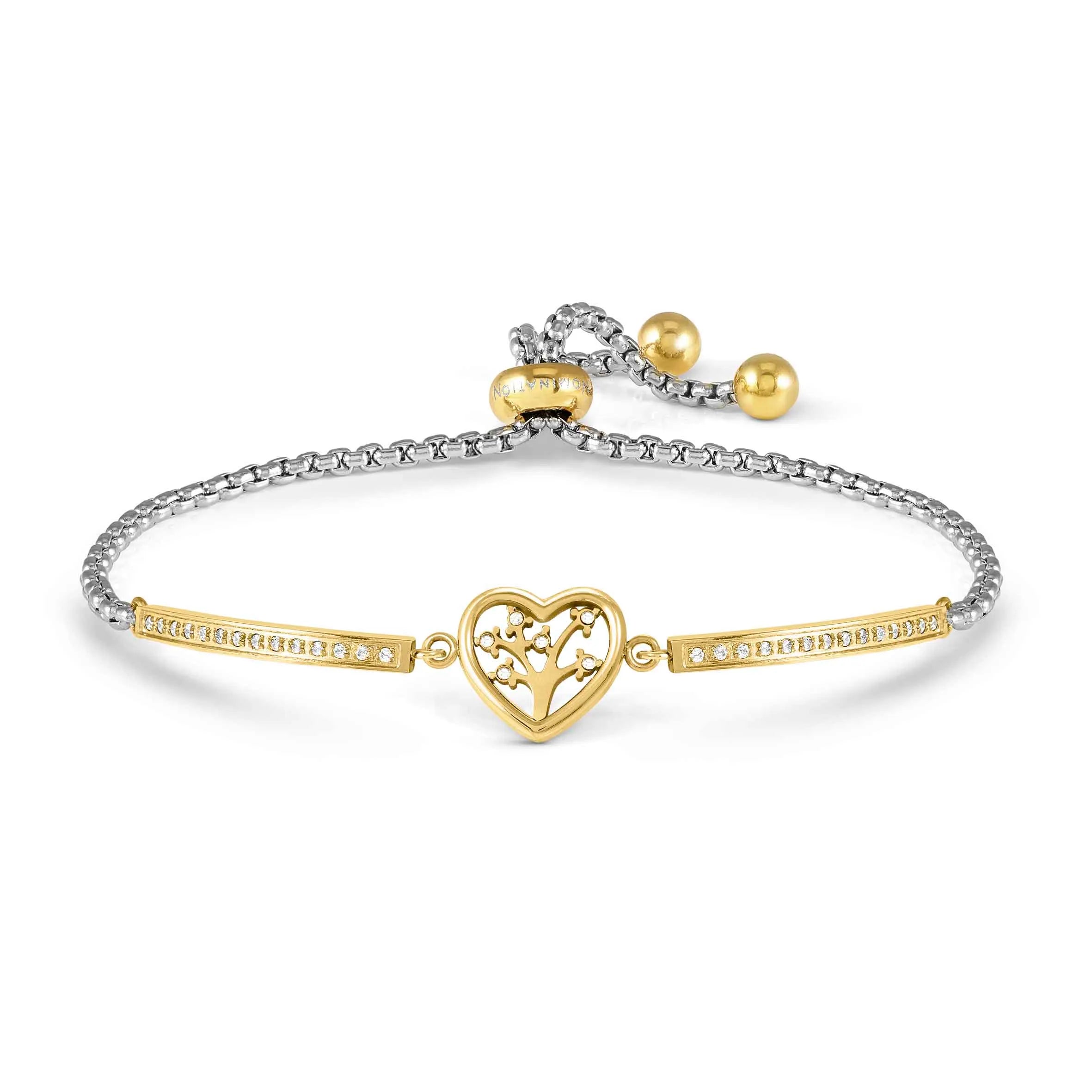Nomination Milleluci Adjustable Stainless-Steel Tree of Life Heart Bracelet