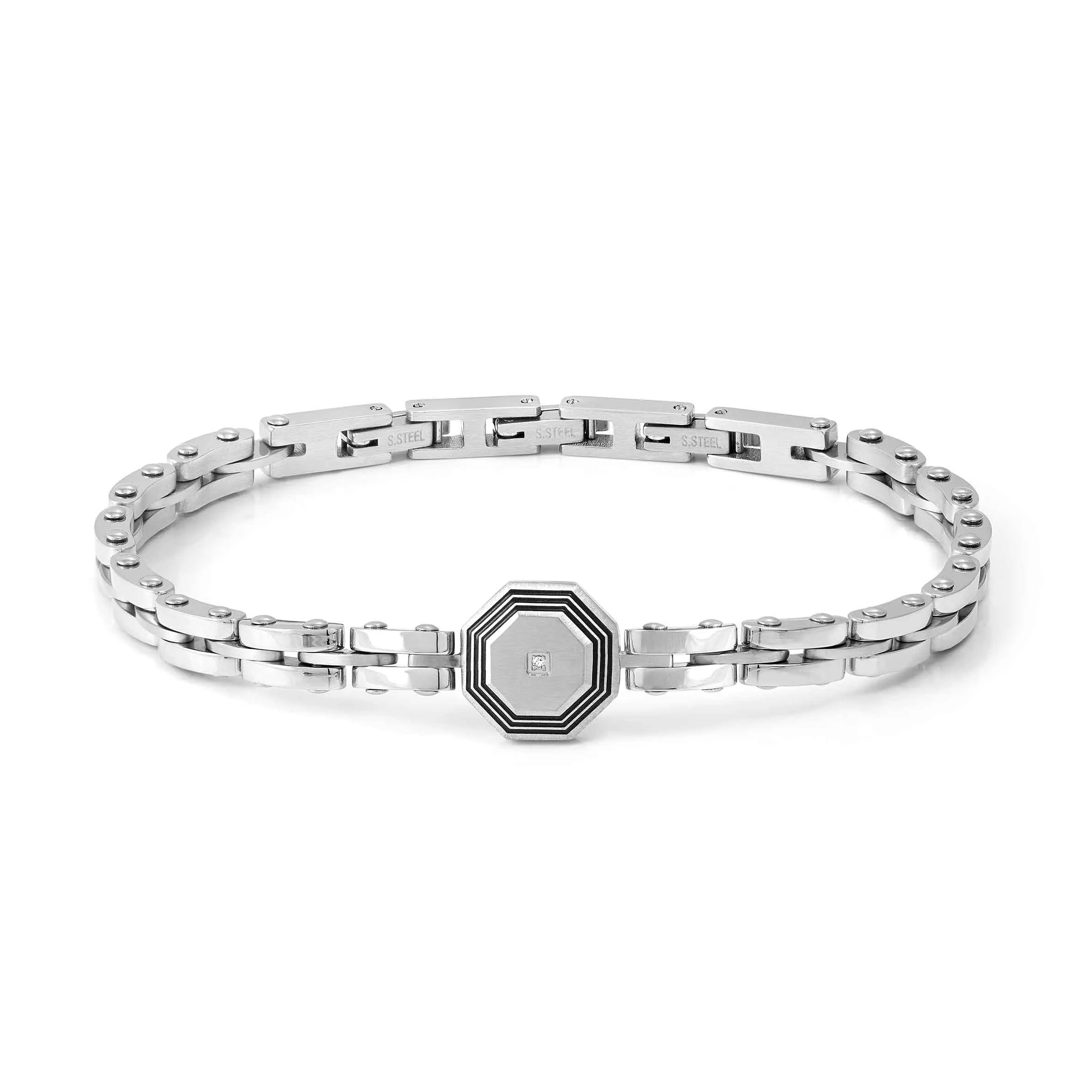 Nomination Elegant Stainless Steel Octagon Diamond Bracelet