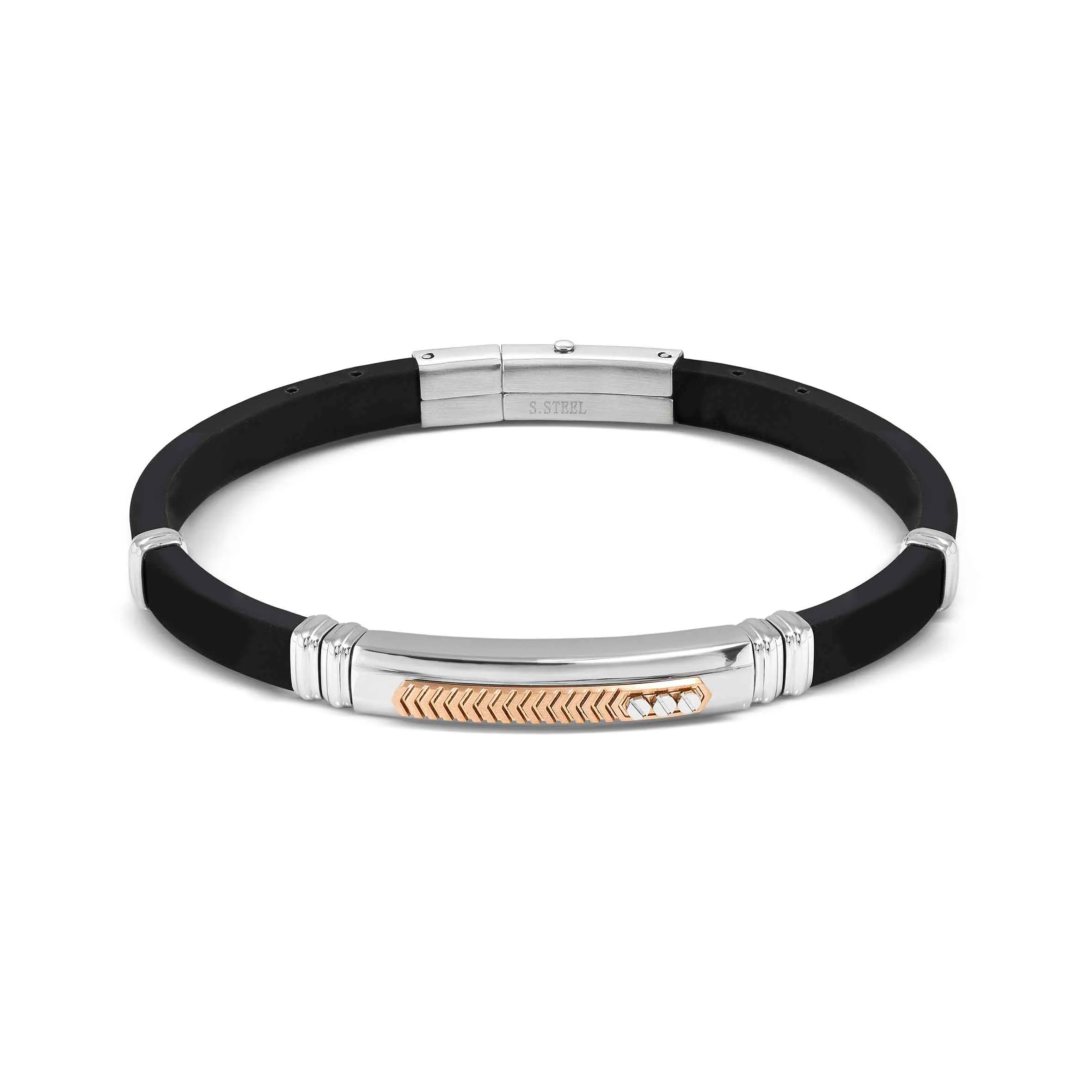 Nomination Sleek City Energy Ed. Rubber & Steel Bracelet