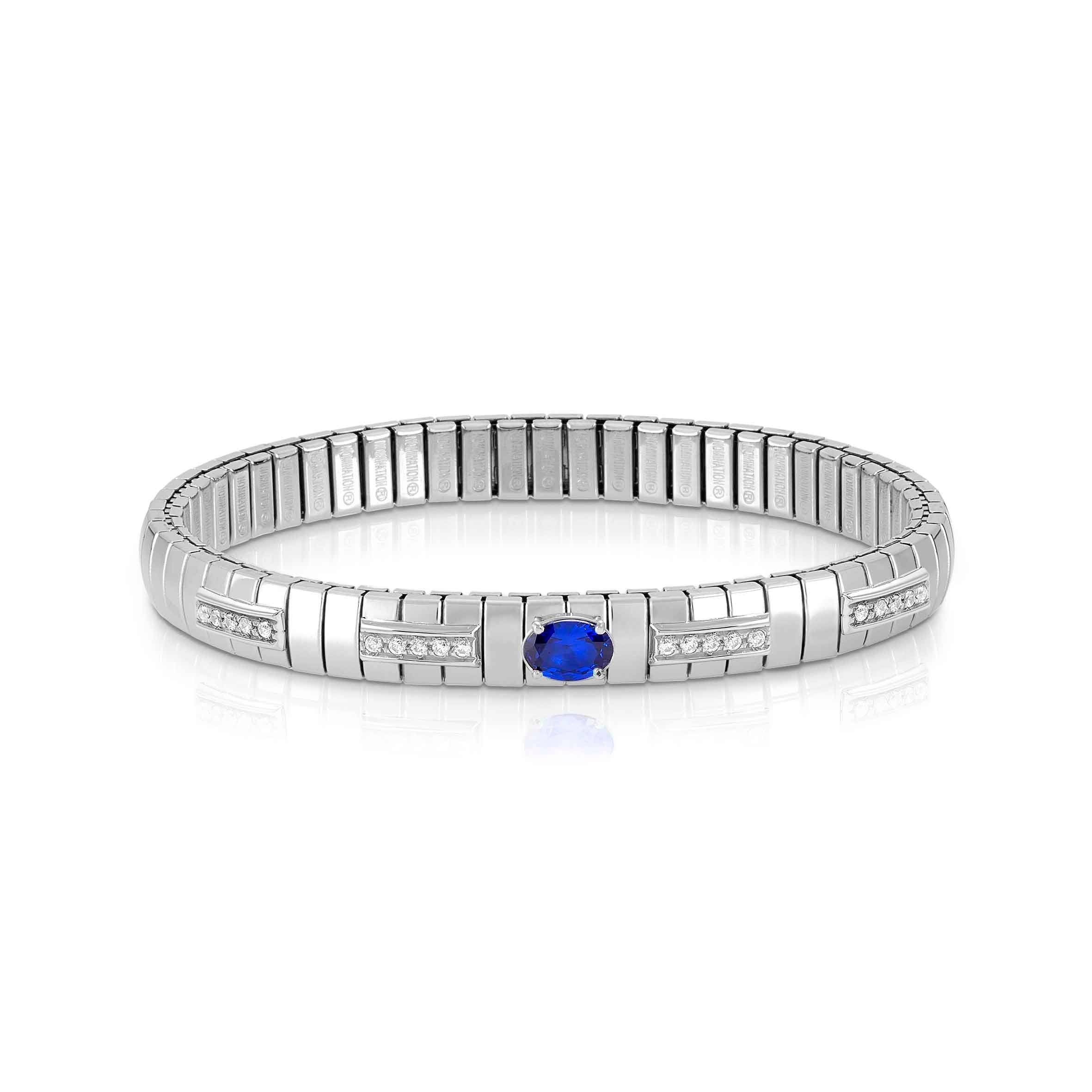 Nomination Stainless Steel Silver Oval Cubic Zirconia Extension Bracelet for Women