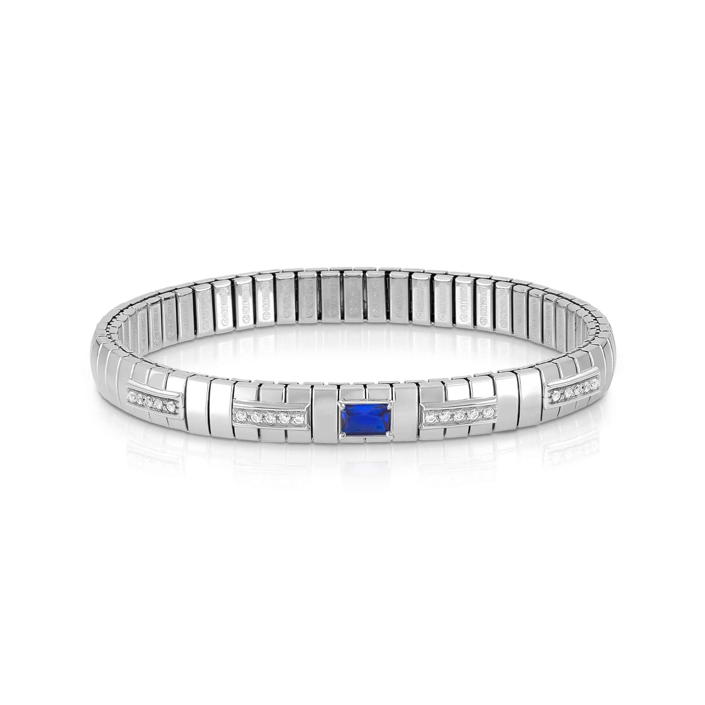 Nomination Extension Bracelet with Blue Baguette Cubic Zirconia