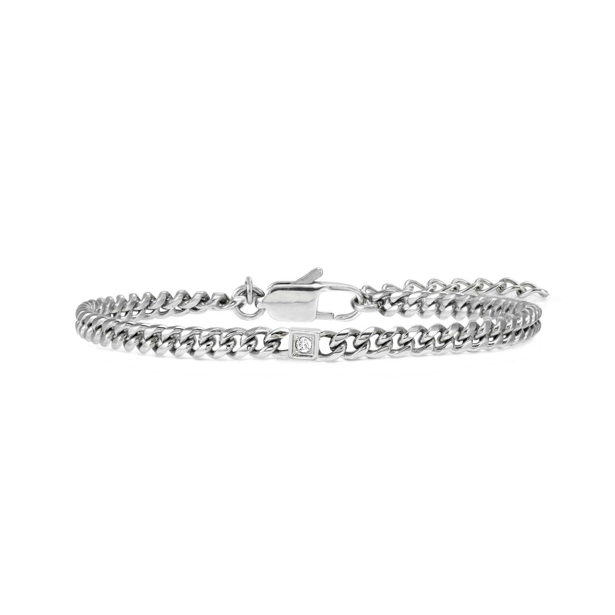 Nomination Virtus Code Slim Chain Bracelet with Diamonds