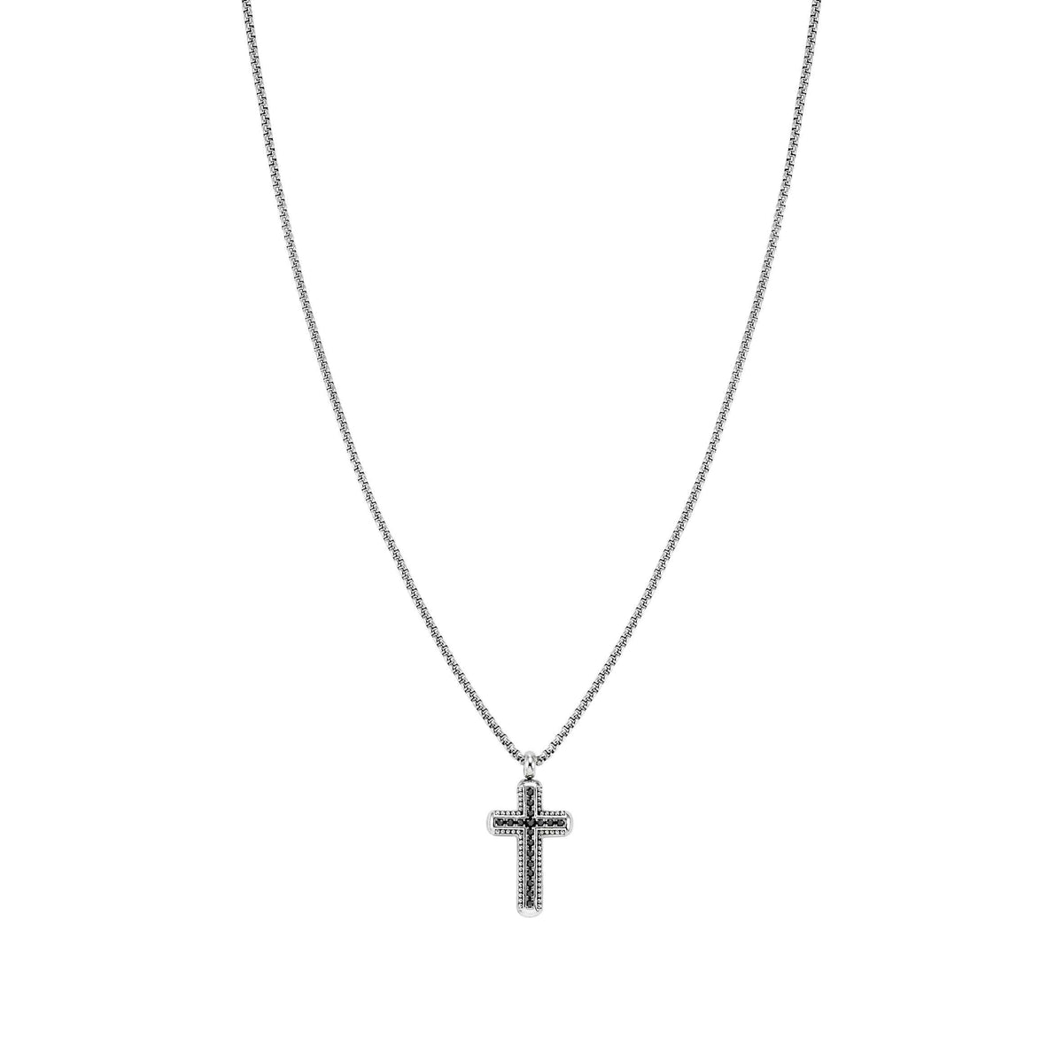 Nomination Bold Steel cross necklace, detail