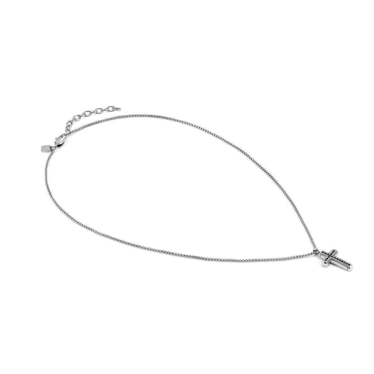 Nomination Bold Steel cross necklace, worn