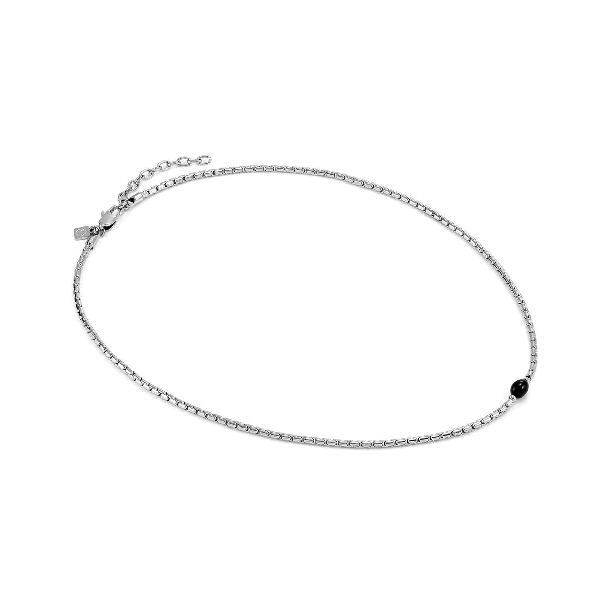 Nomination Bold Steel black agate necklace, detail