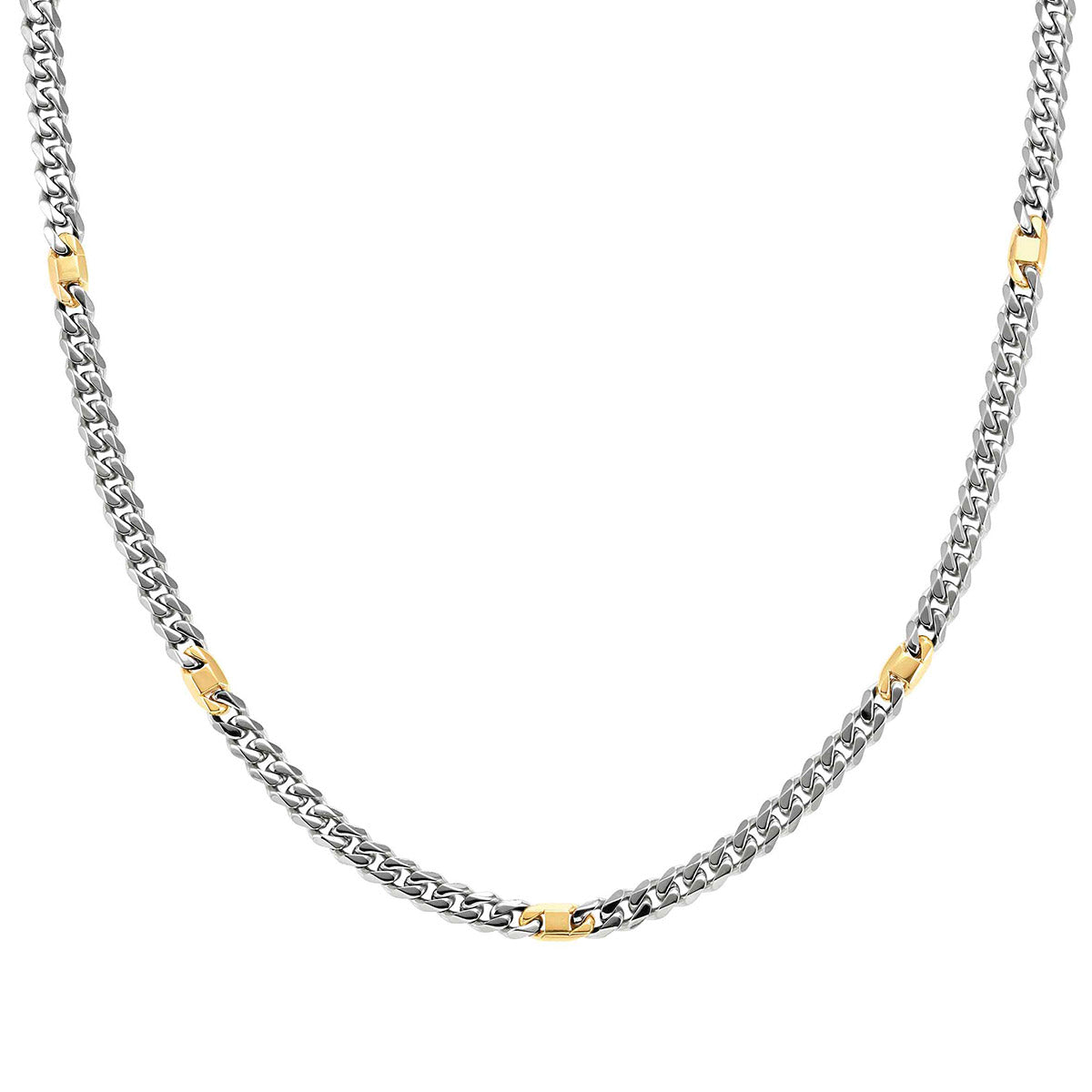 Nomination Bold Steel Flat Link Necklace
