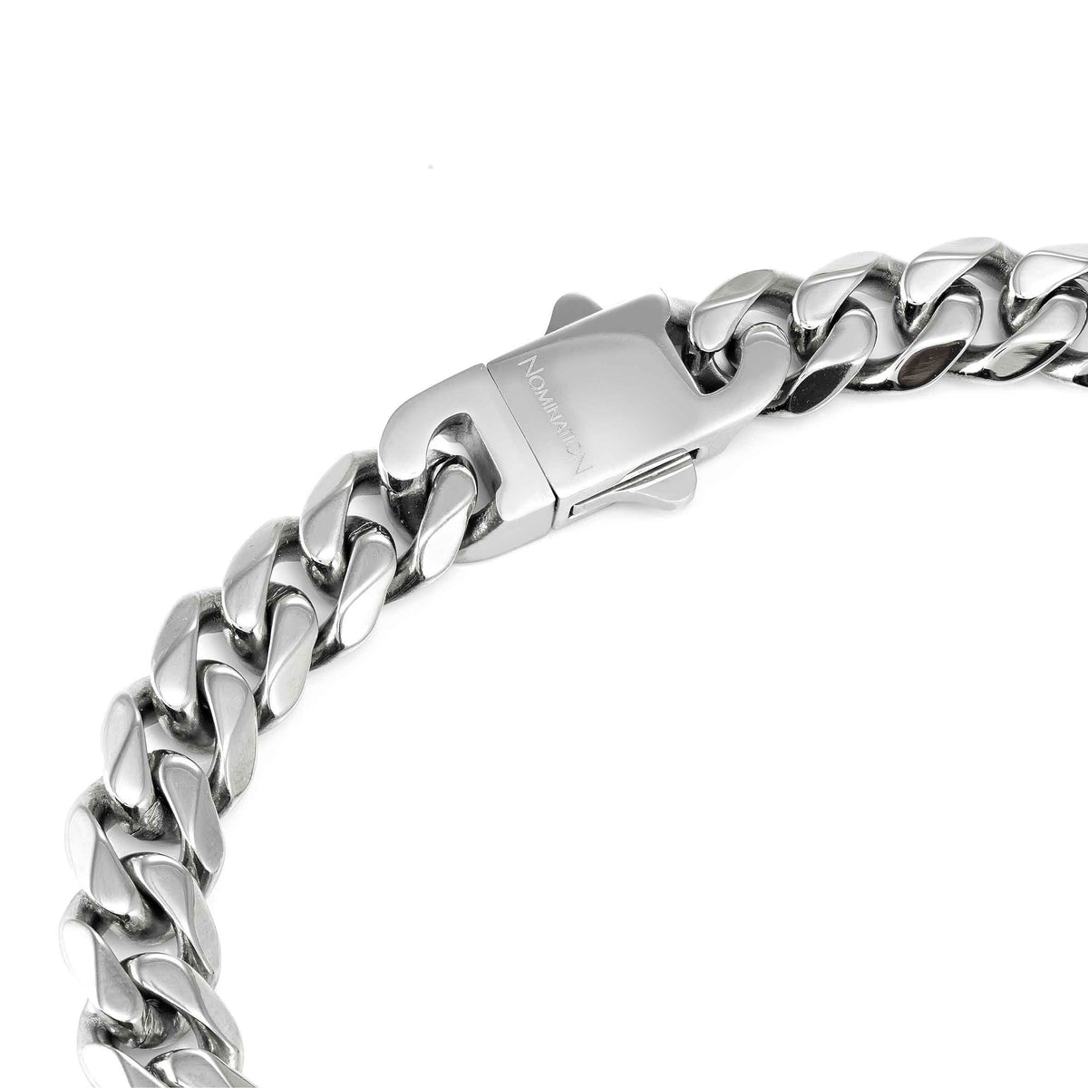 Nomination Bold Steel large chain necklace, worn