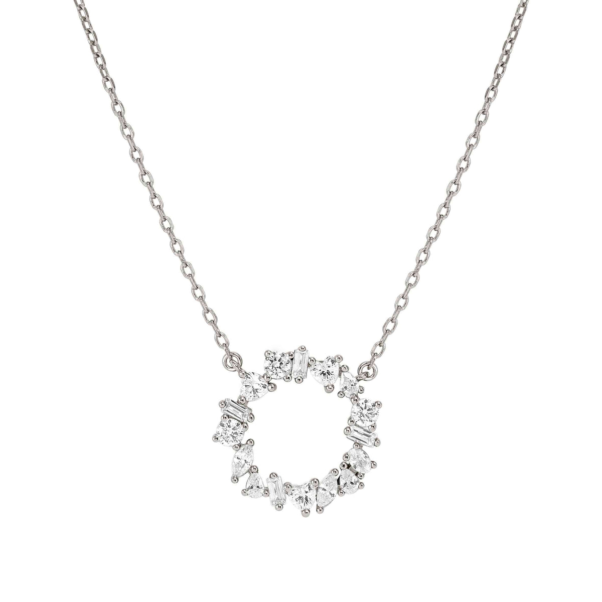 Nomination Colour Wave Necklace with Circle and White Stones