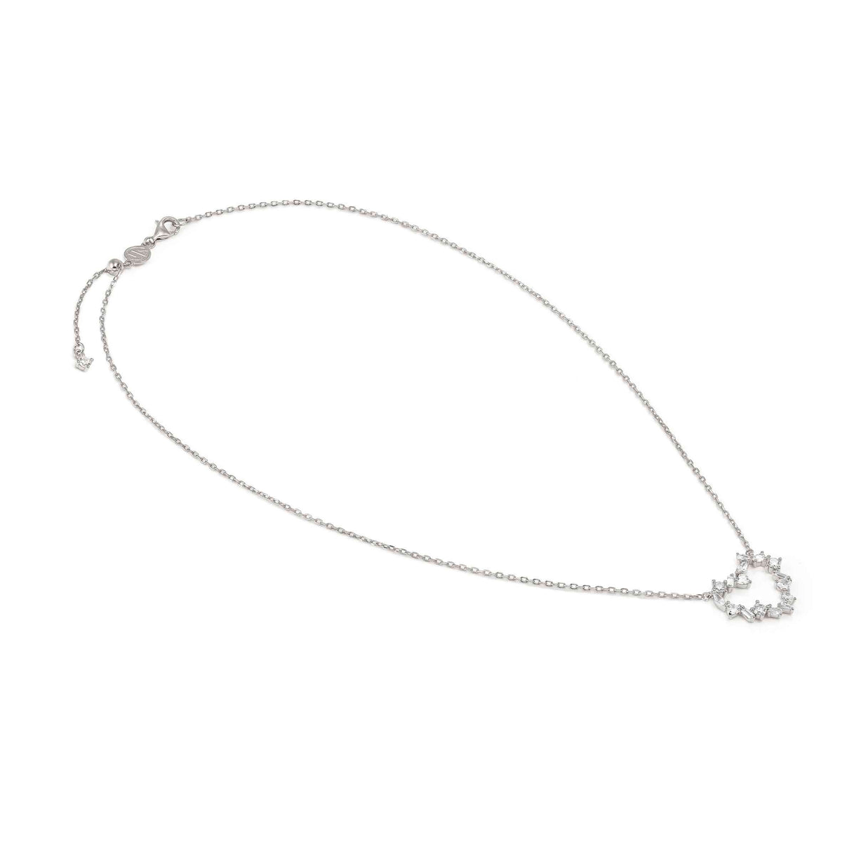 Nomination Colour Wave Heart Necklace with White Stones