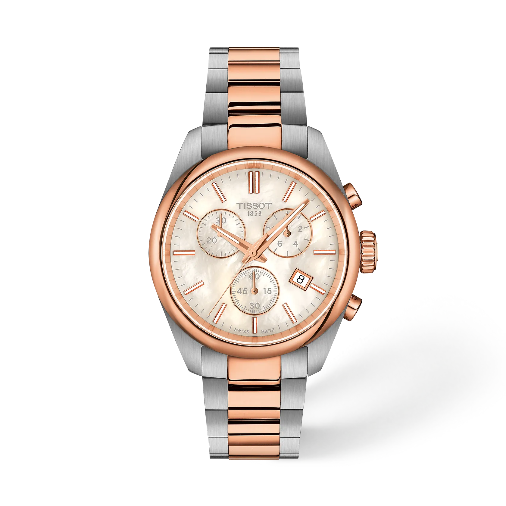Tissot PR 100 36mm Quartz Chronograph White Mother-of-Pearl Dial