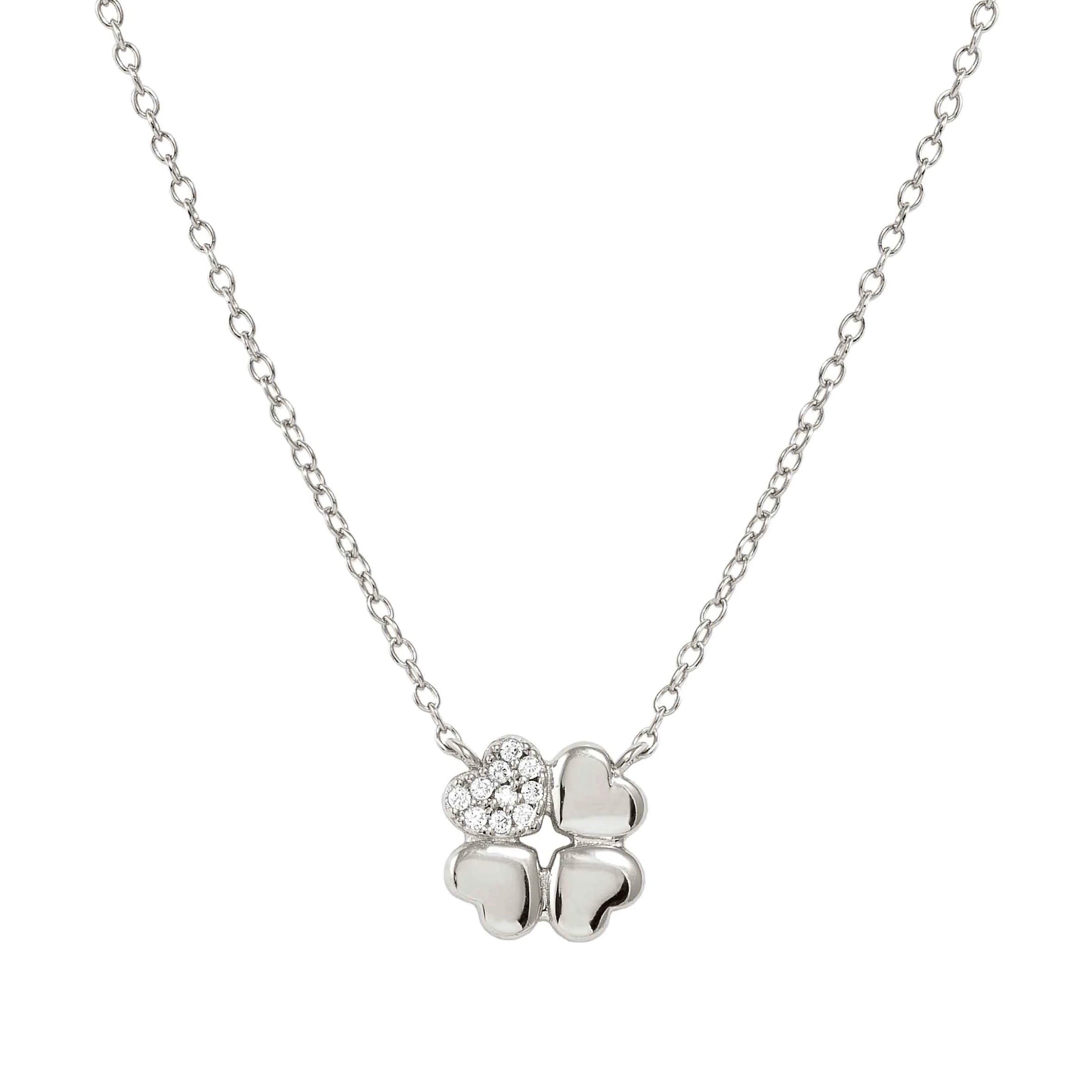Nomination Petit Sparkle Silver Four-Leaf Clover Necklace