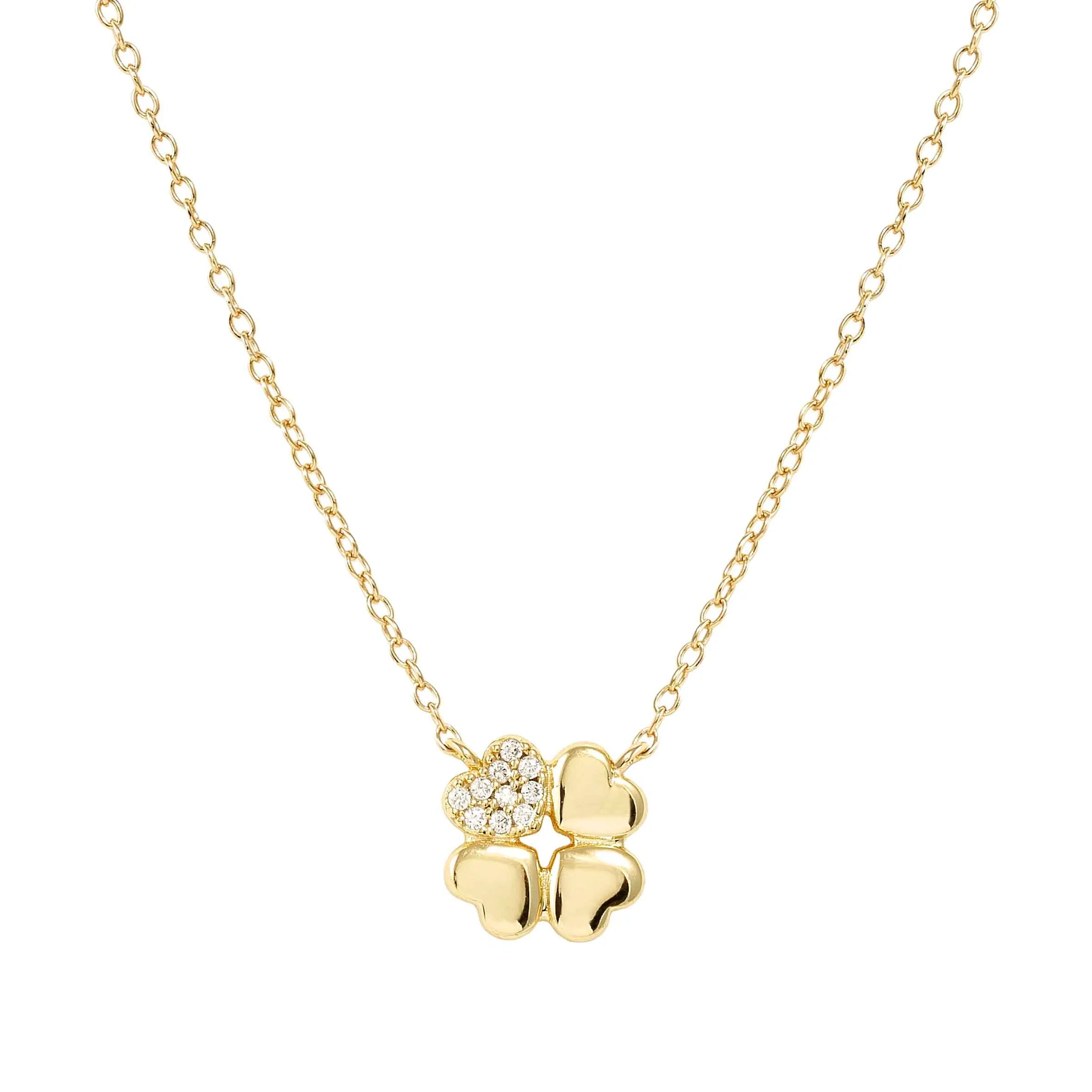 Nomination Petit Sparkle Gold Four-Leaf Clover Necklace