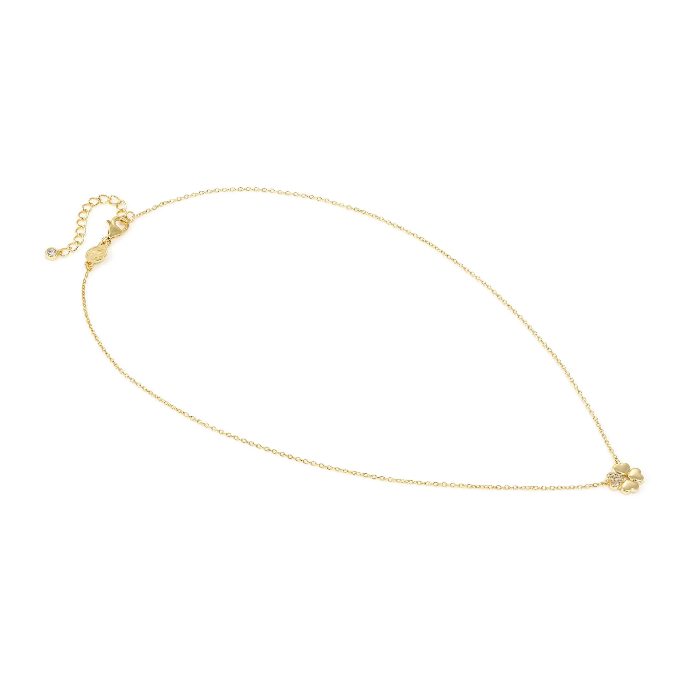 Nomination Petit Sparkle Gold Four-Leaf Clover Necklace