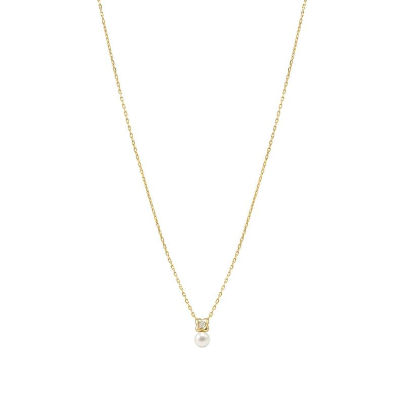 Nomination Pearls Loop Necklace, Four-Leaf Clover and Pearl