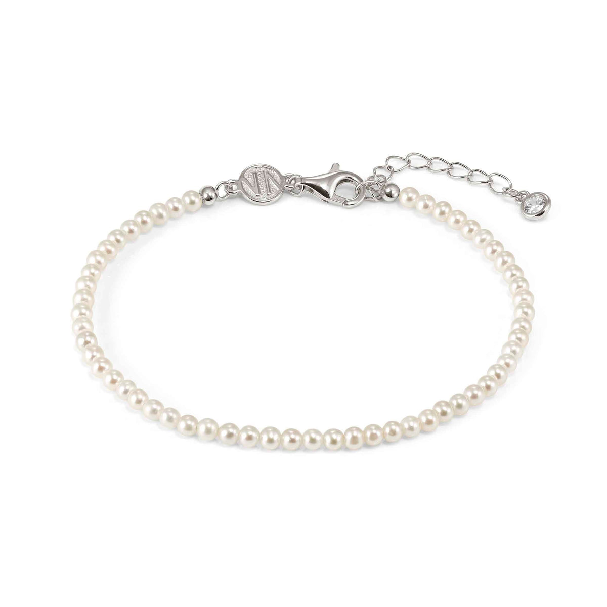 Nomination Siren Dream Bracelet, Full Pearl Strand, Silver