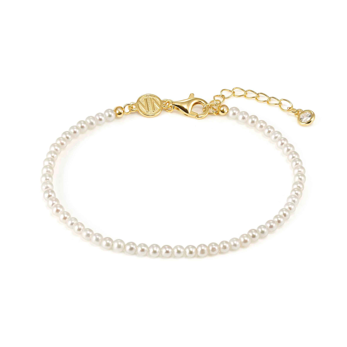 Nomination Siren Dream Bracelet, Full Pearl Strand, Gold