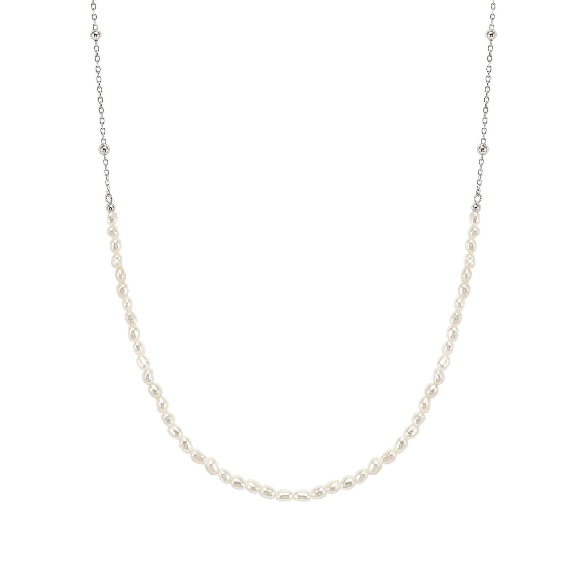 Nomination Siren Dream Necklace, Chain and Half Pearls, Silver
