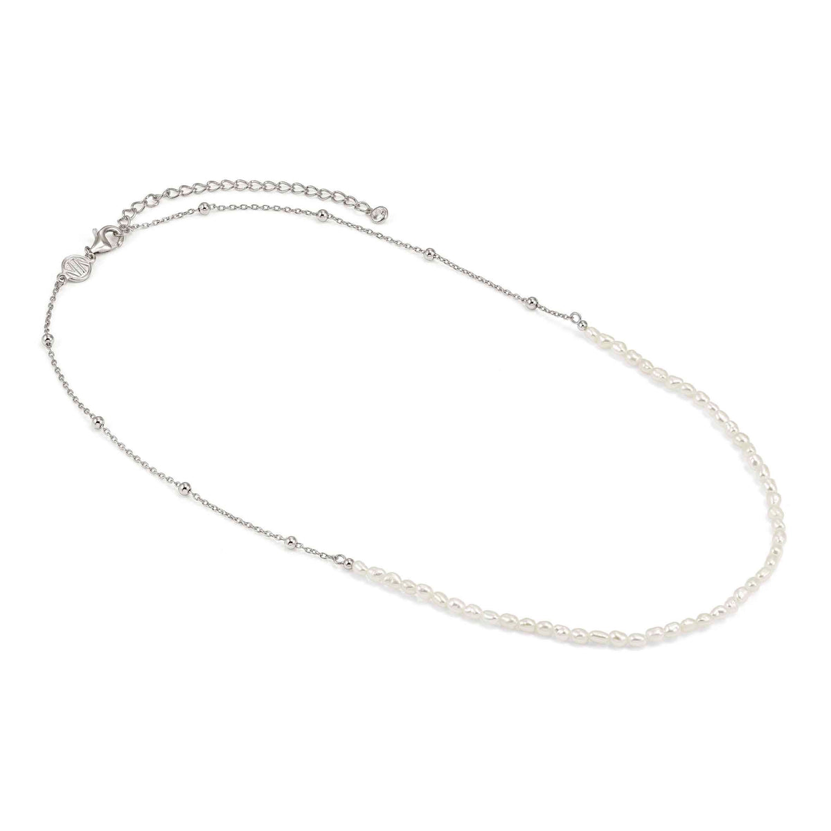 Nomination Siren Dream Necklace, Chain and Half Pearls, Silver