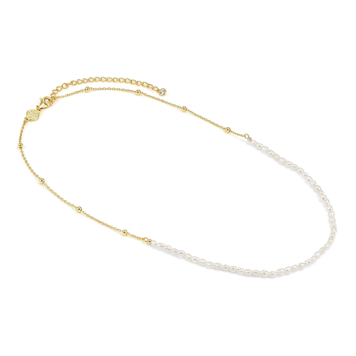 Nomination Siren Dream Necklace, Chain and Half Pearls, Gold