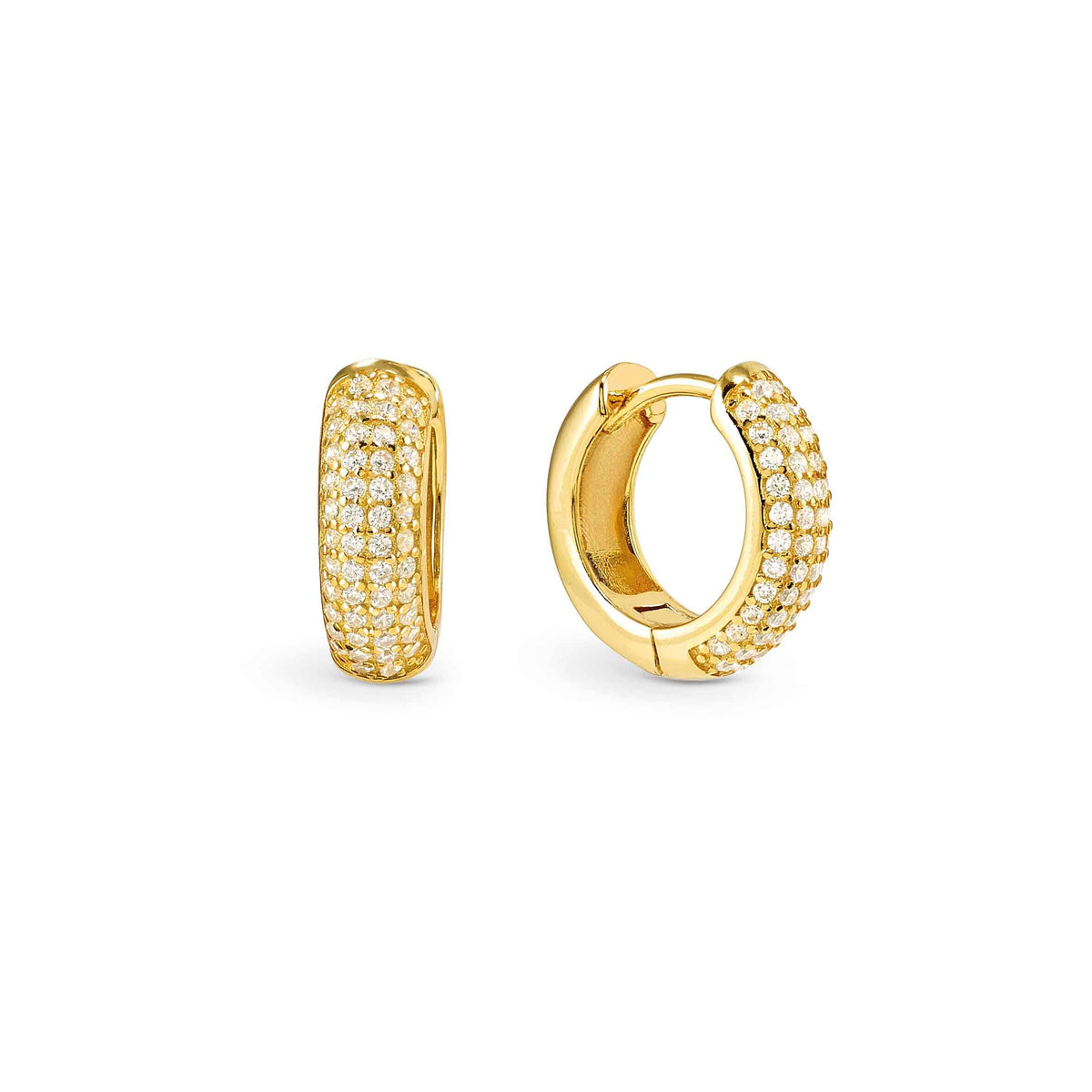 Nomination Siren Dream Huggie Earrings, Pave Cubic Zirconia, Gold
