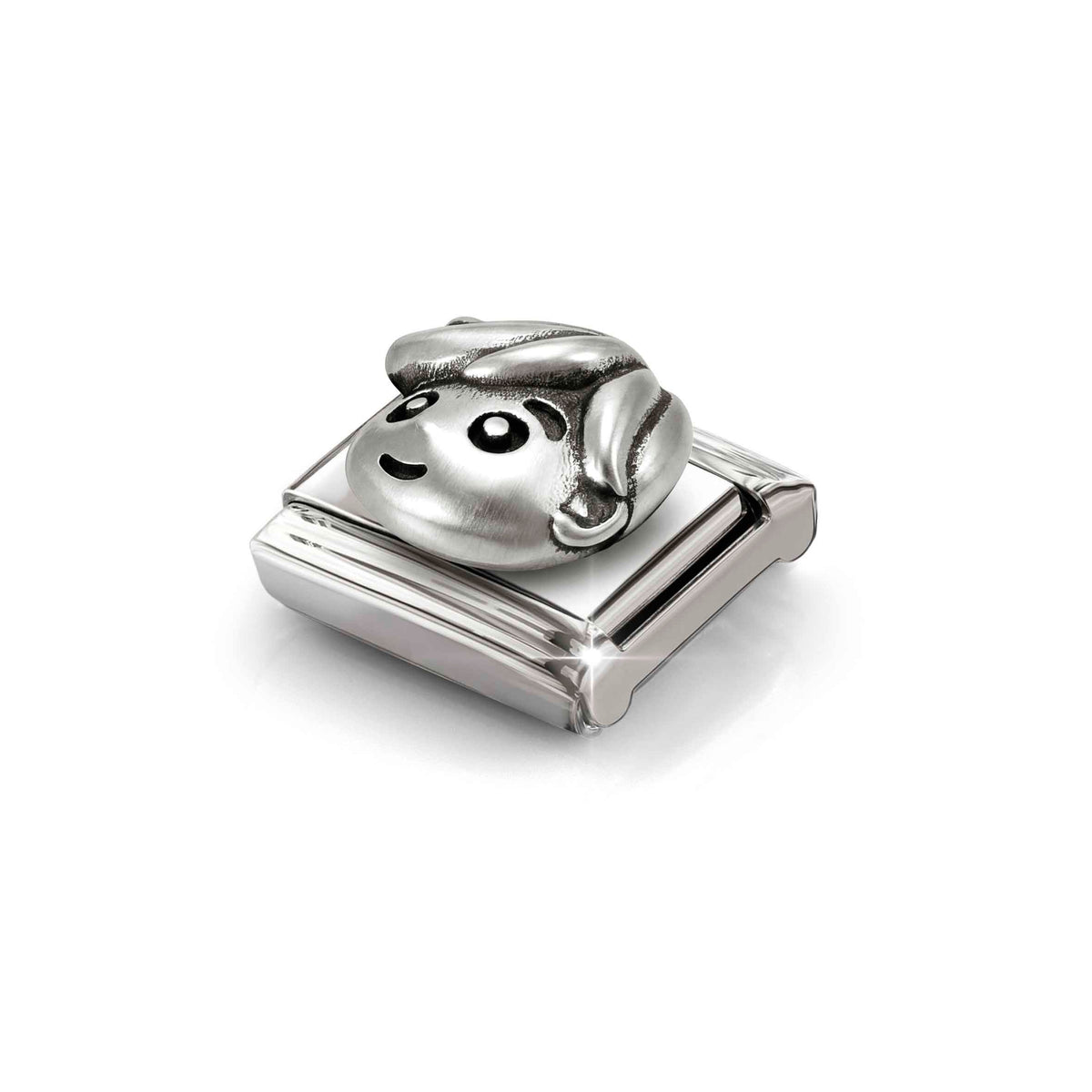 Nomination Composable Link Couple, Father, Oxidized Silver - angle 2