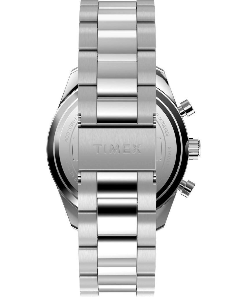 Timex Ridgefield Chronograph Stainless Steel Bracelet Watch Green Dial