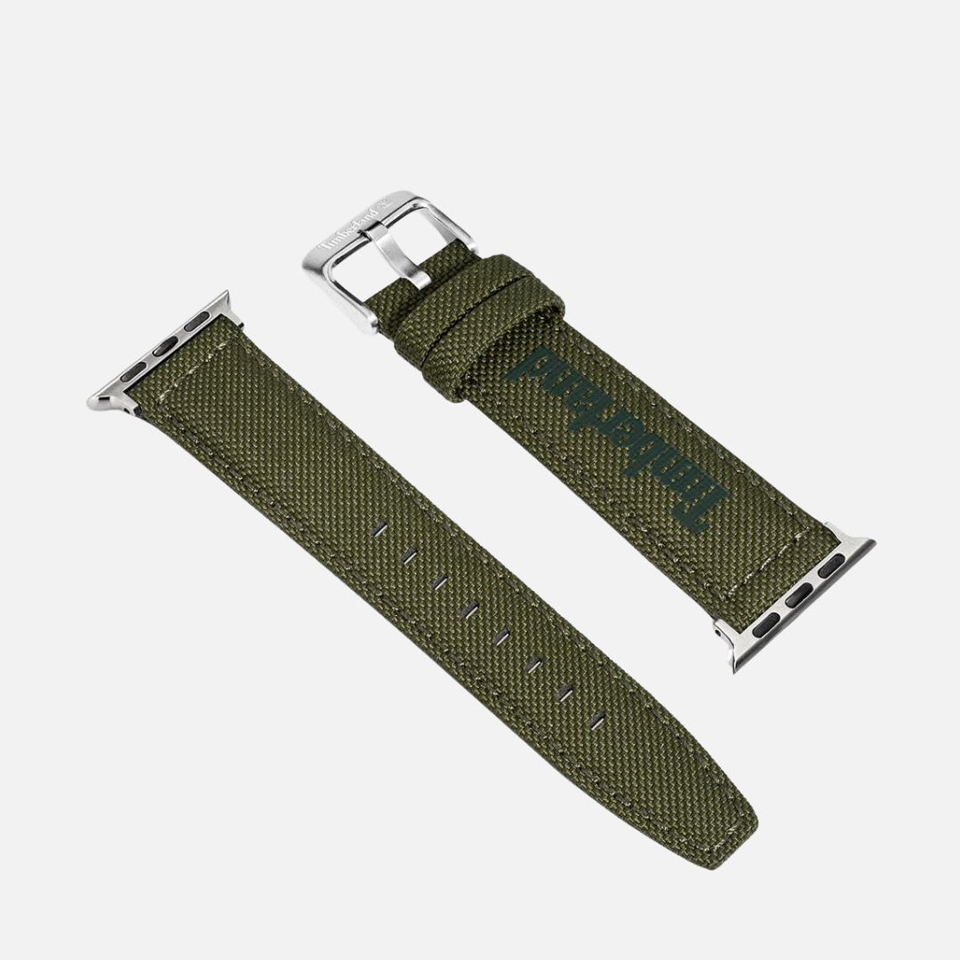 Timberland Sapo Khaki Green Leather Watch Strap