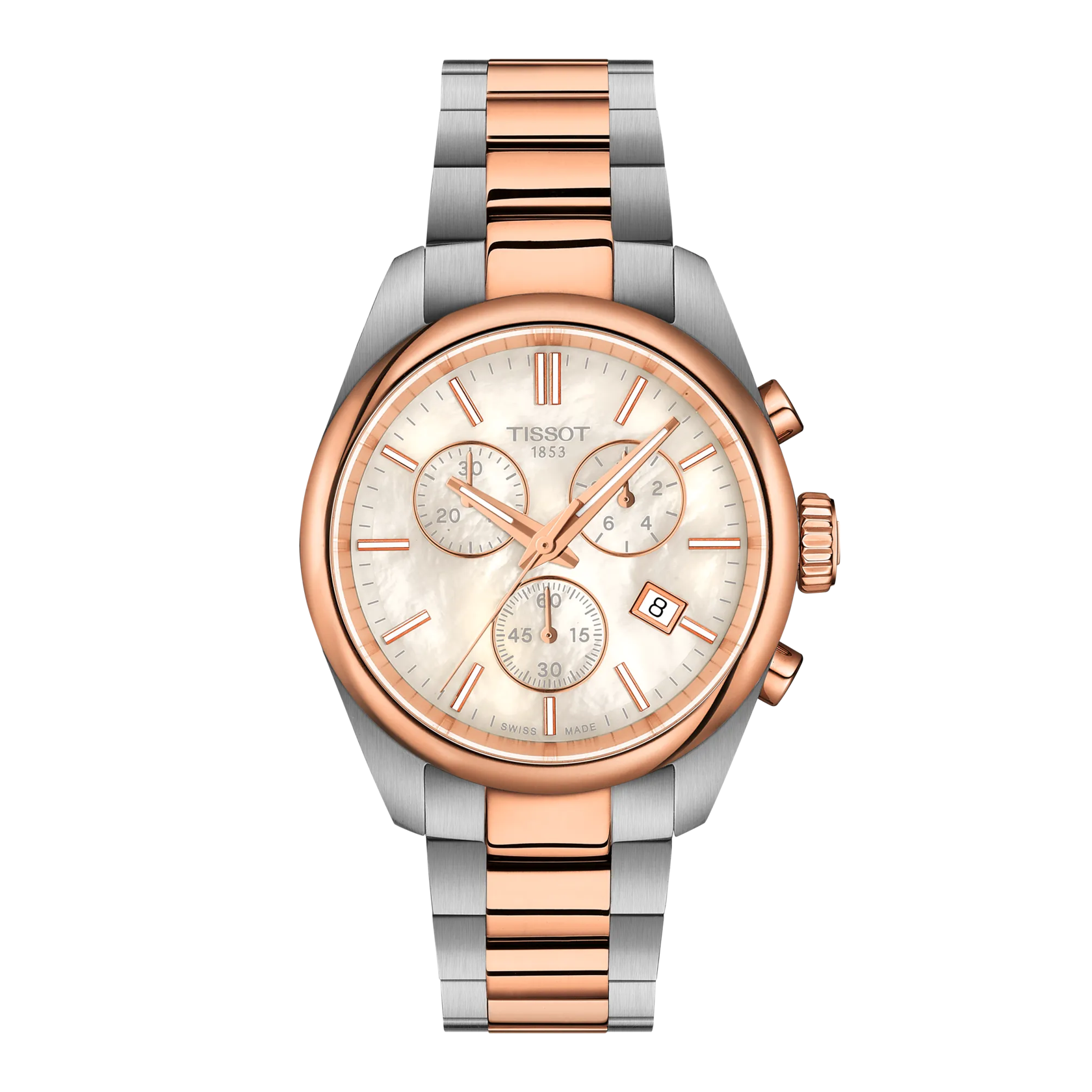 Tissot PR 100 36mm Quartz Chronograph White Mother-of-Pearl Dial