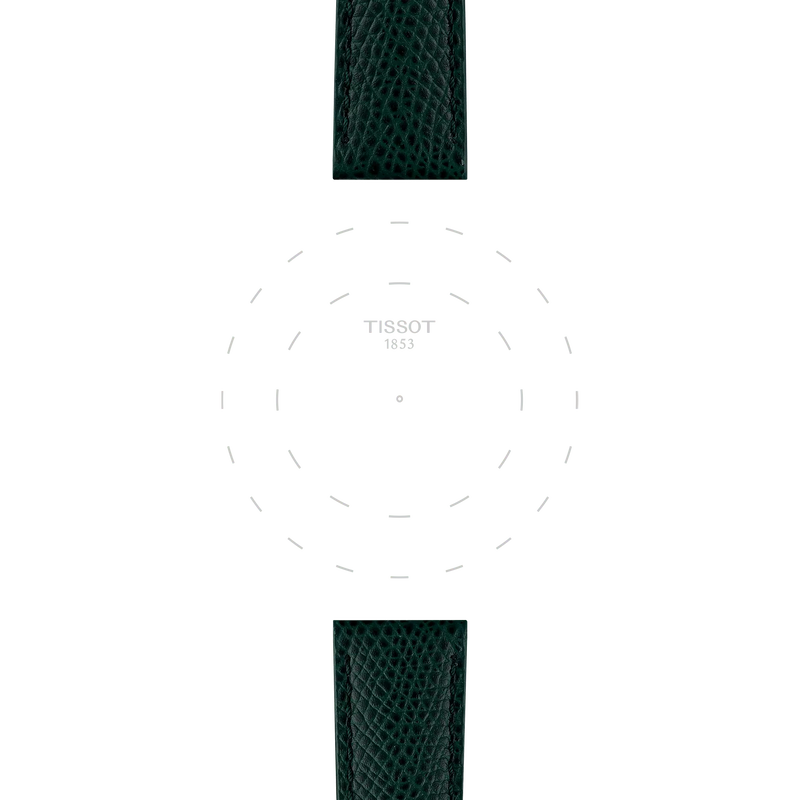 Tissot 18mm Green Leather Watch Strap