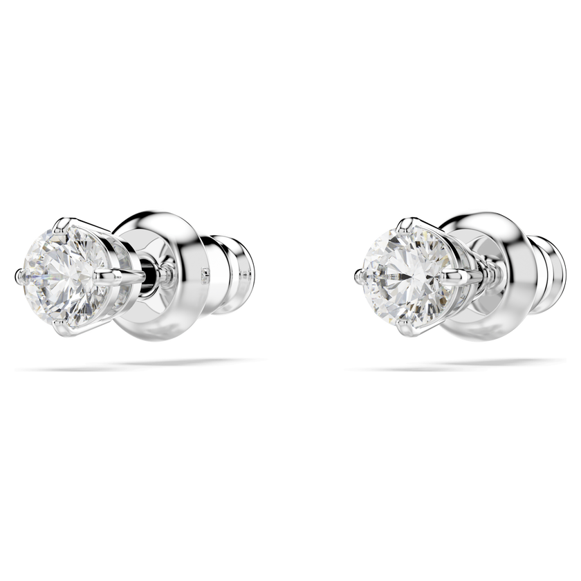 Swarovski Stilla Attract Round Cut White Rhodium Plated Stud Earrings