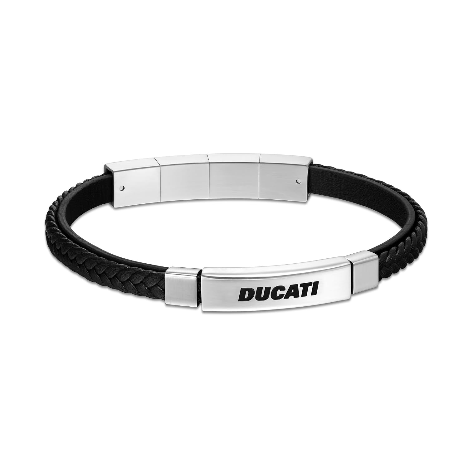 Ducati Voyage DTAGB0004903 Men's Bracelet Black Leather Stainless Steel