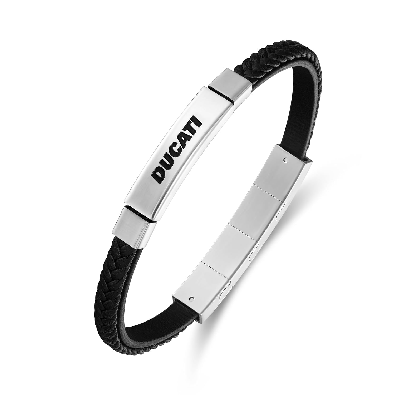 Ducati Voyage DTAGB0004903 Men's Bracelet Black Leather Stainless Steel