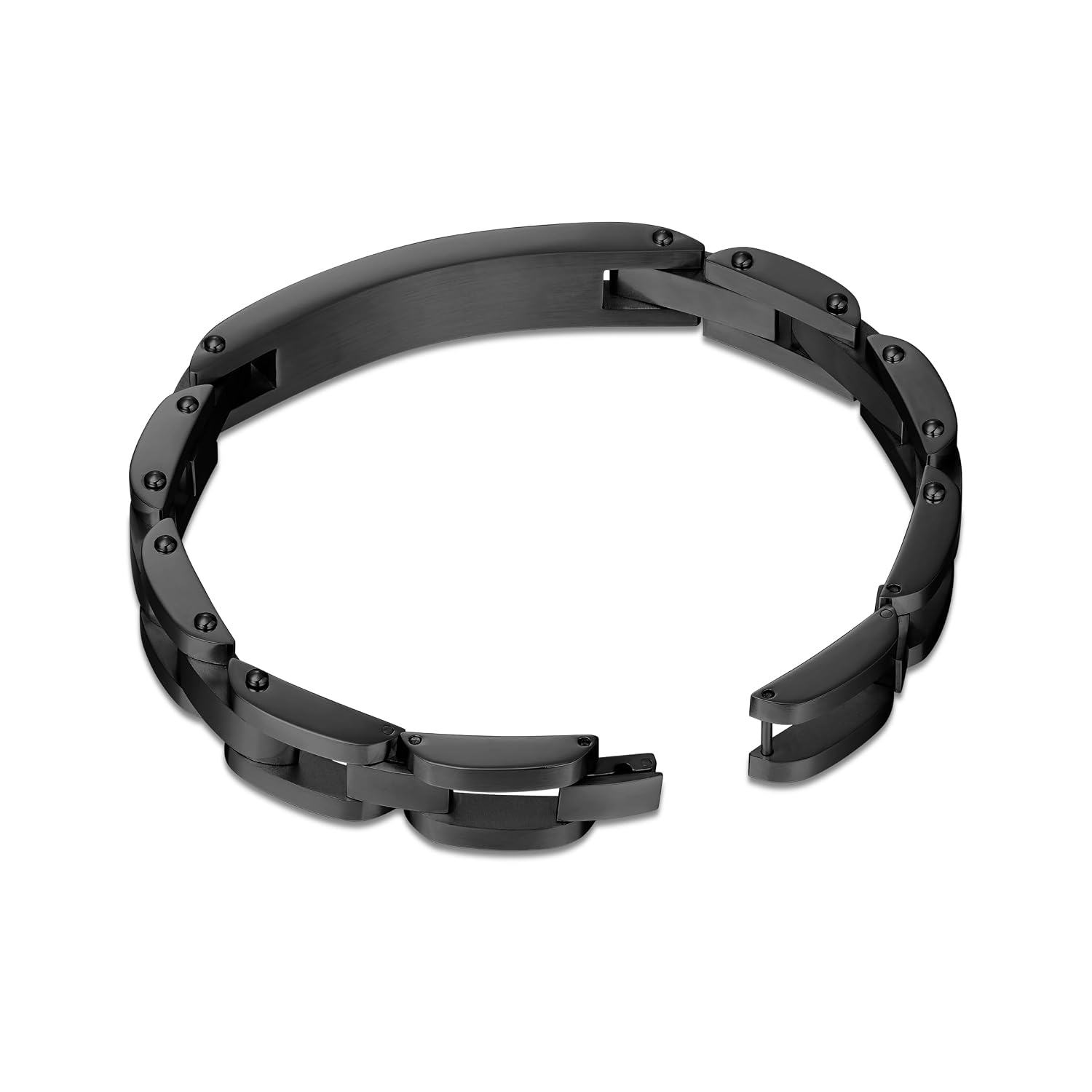 Ducati Force DTAGB0005002 Men's Bracelet Black Leather Stainless Steel